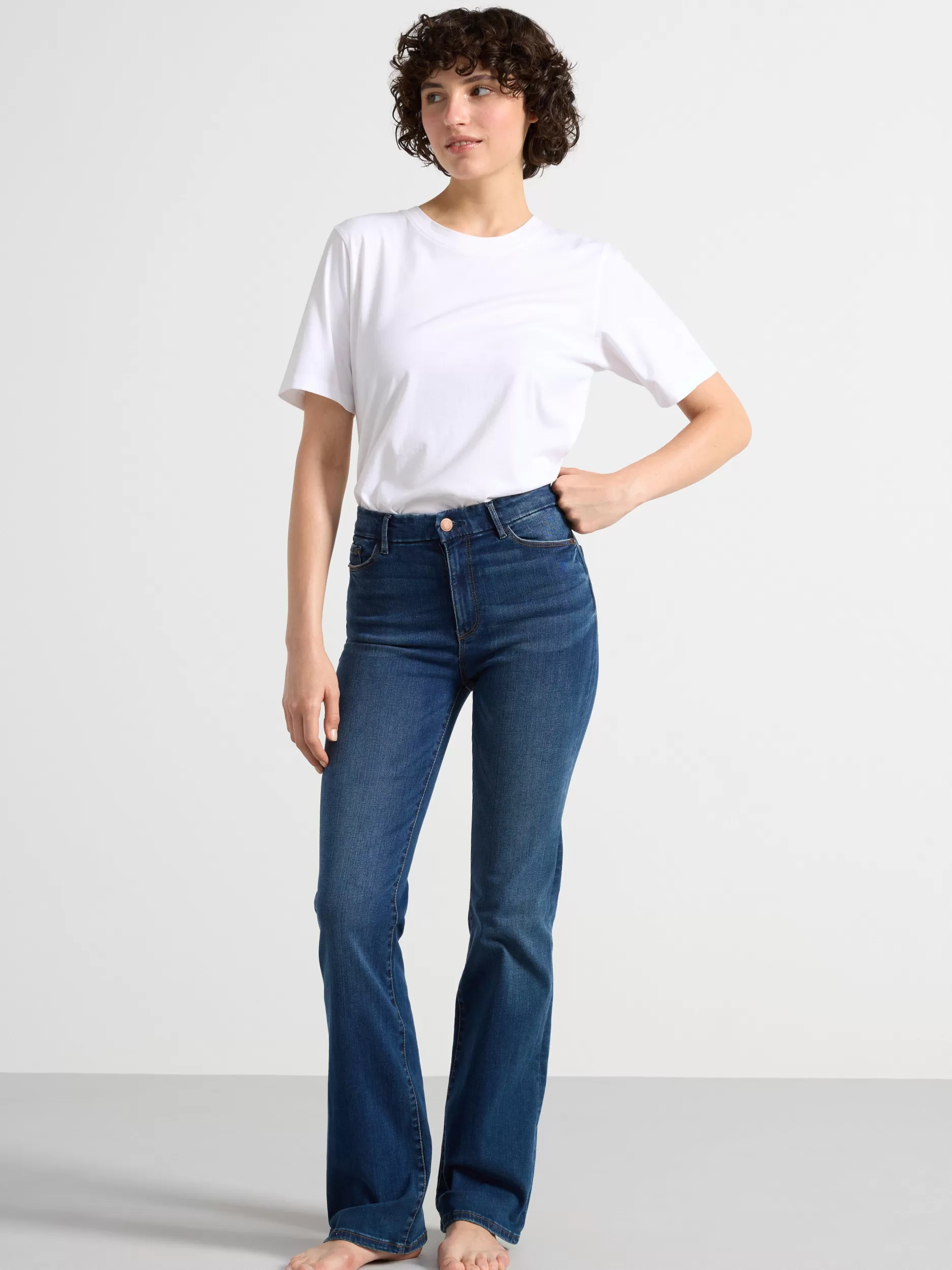 Lindex Jeans<Mira Curve Superelastisk Og Utsvingt Jeans Denim Blue