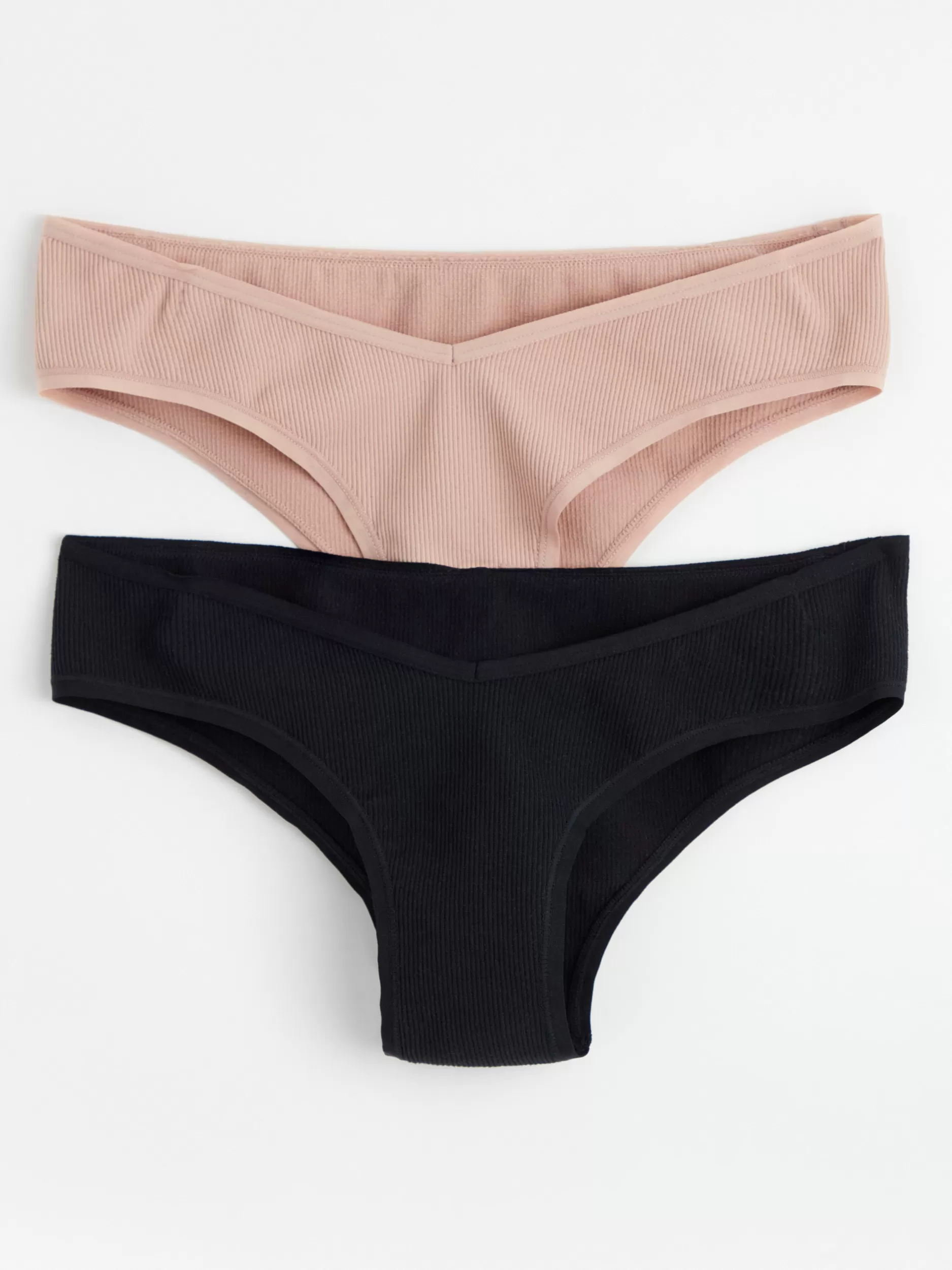 Lindex Mammaundertøy<Mom 2-Pakning Med Ribbestrikkede, Somlose Truser Light Dusty Pink