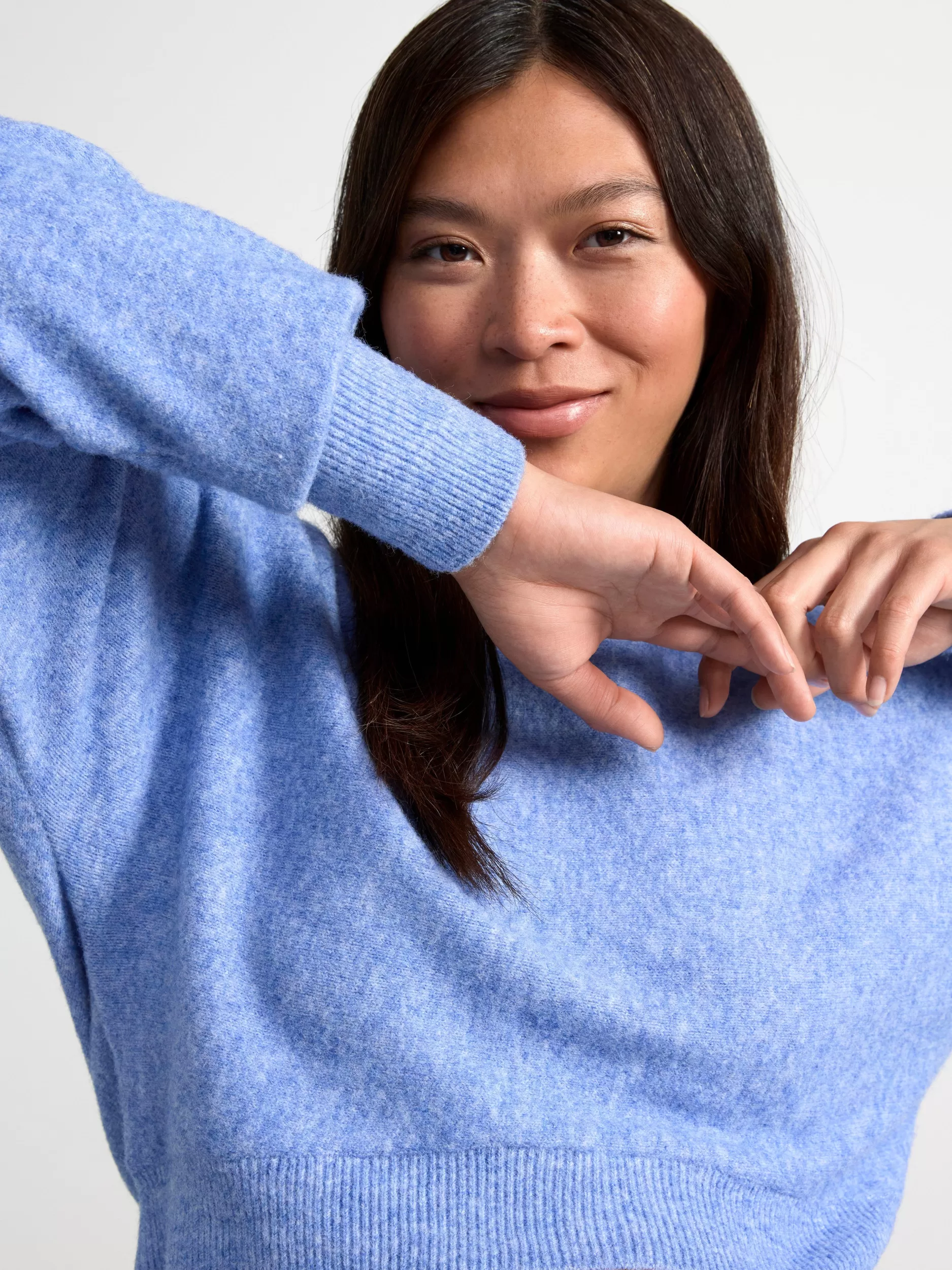 Lindex Gensere & Cardiganer<Mom Avkortet Genser Blue