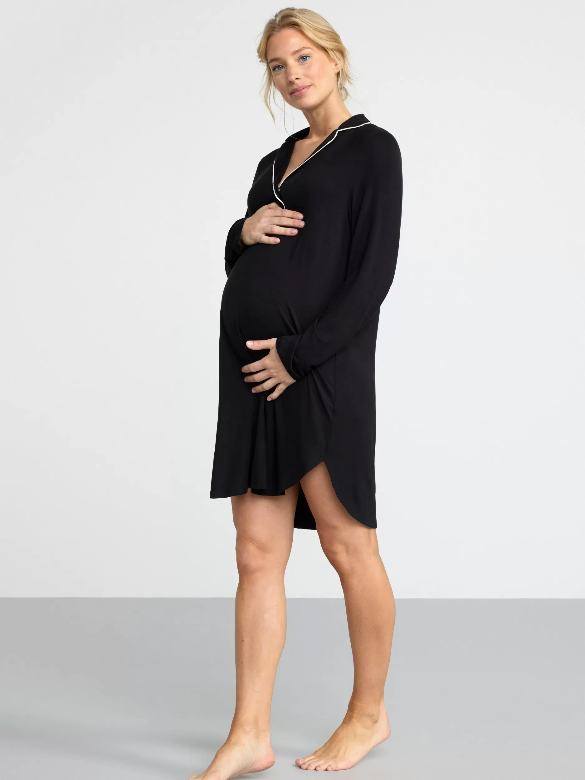 Lindex Nattøy<Mom Lang NattSkjørte Black