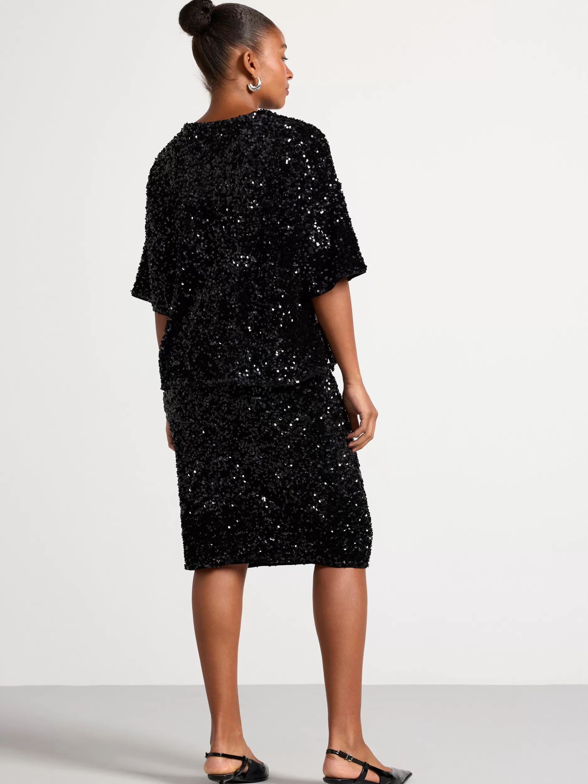 Lindex Skjørt<Mom MiniSkjørt Med Paljetter Black