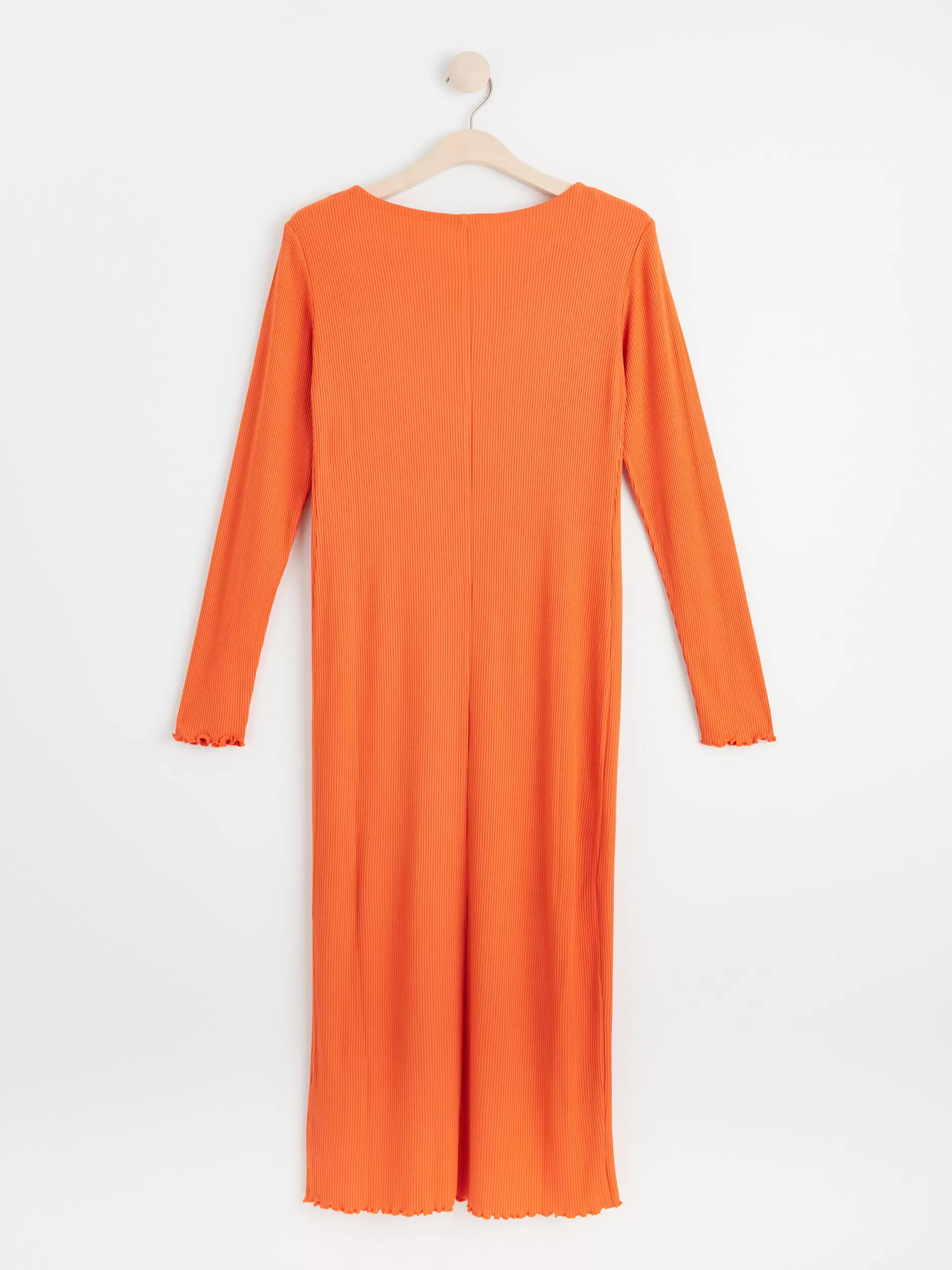 Lindex Mammaklær<Mom Ribbestrikket, Langermet Kjole Dusty Orange
