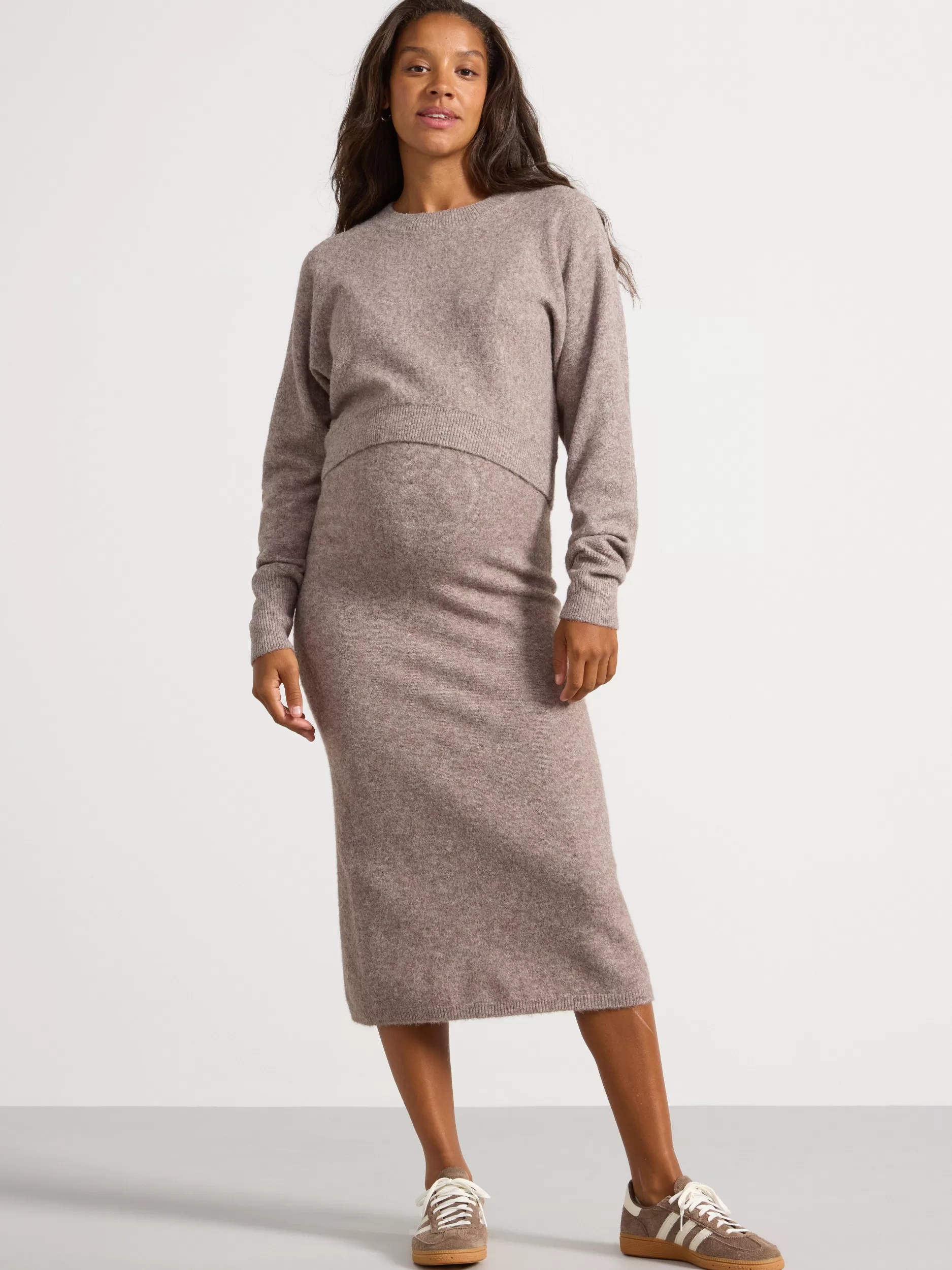 Lindex Skjørt<Mom Strikket MidiSkjørt Brown