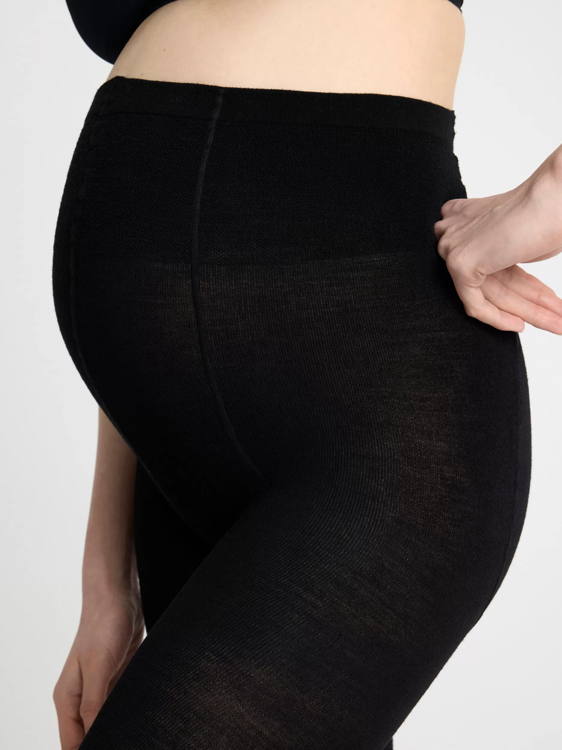 Lindex Strømpebukser Og Leggings<Mom Strompebukse Av Merinoullblanding Black