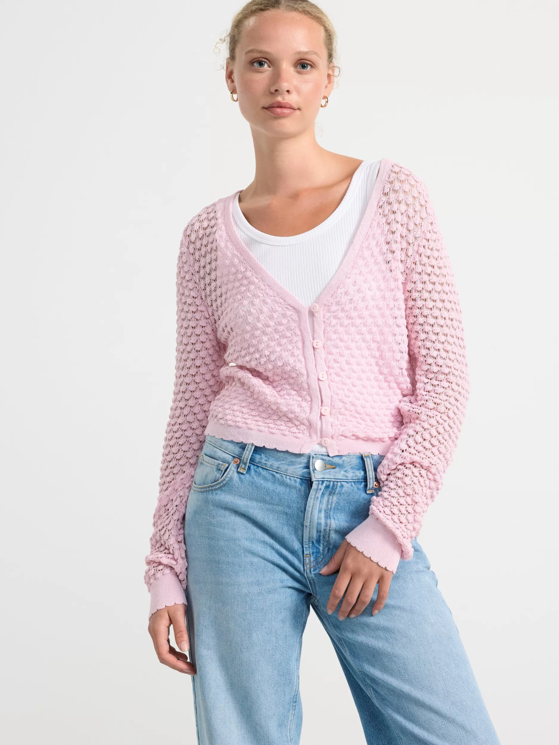 Lindex Gensere & Cardiganer<Monsterstrikket Cardigan Pink
