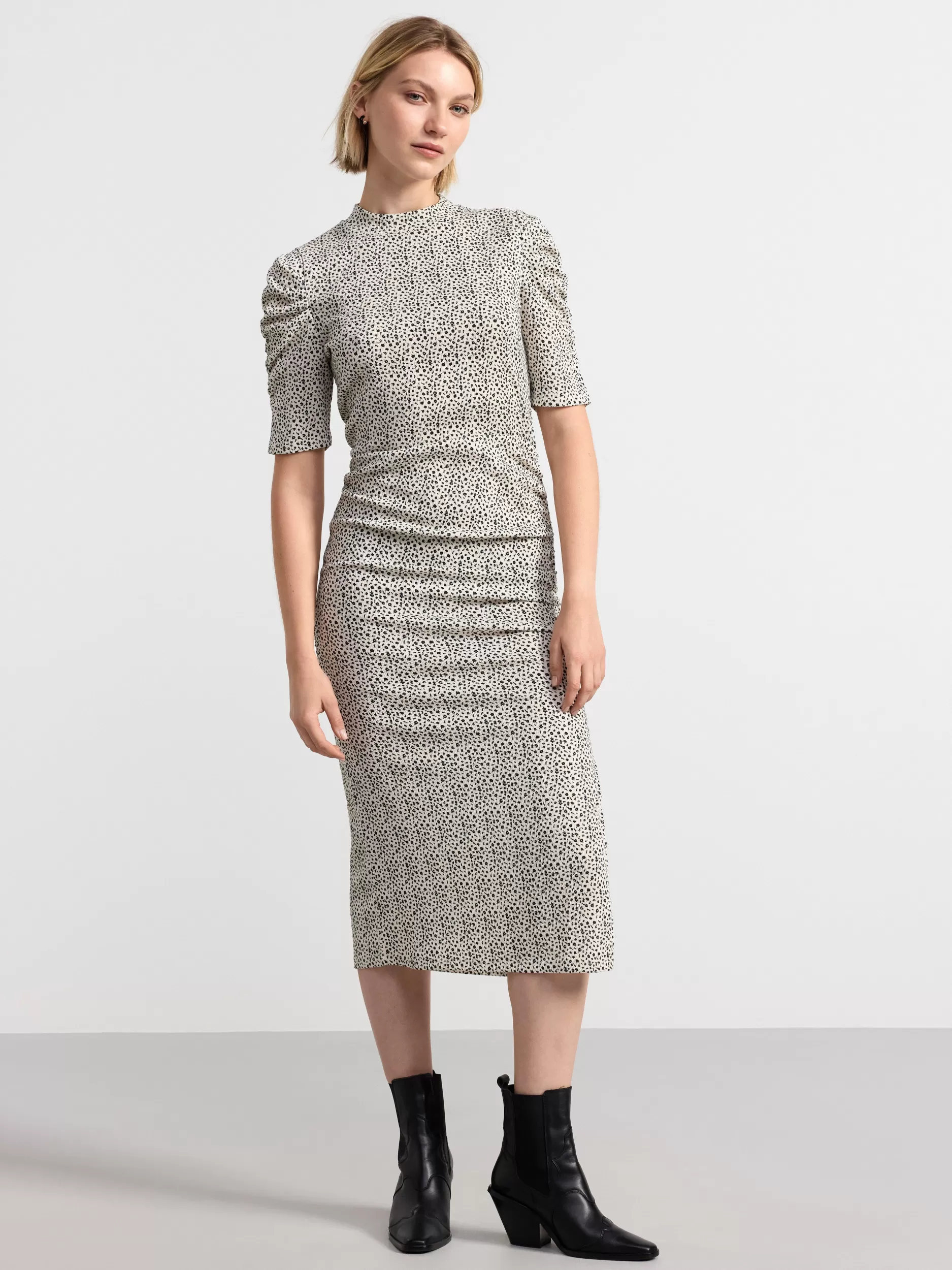 Lindex Kjoler<Monstret Midikjole Light Beige
