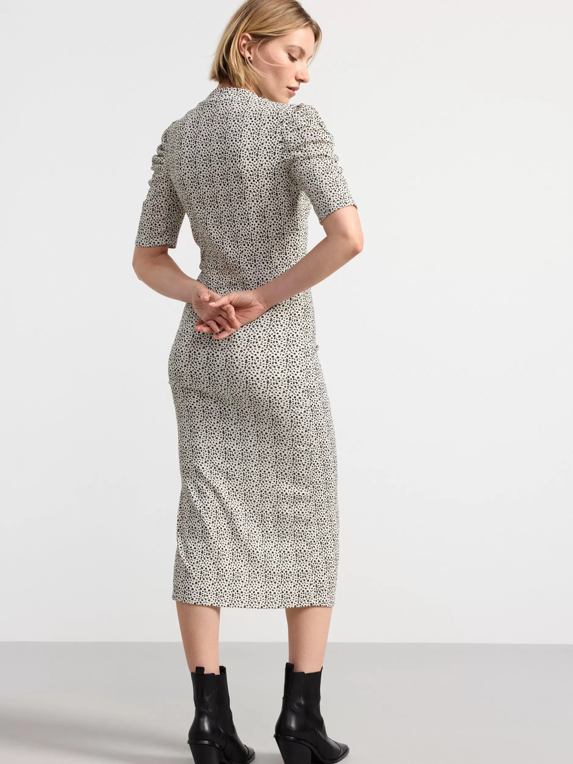 Lindex Kjoler<Monstret Midikjole Light Beige