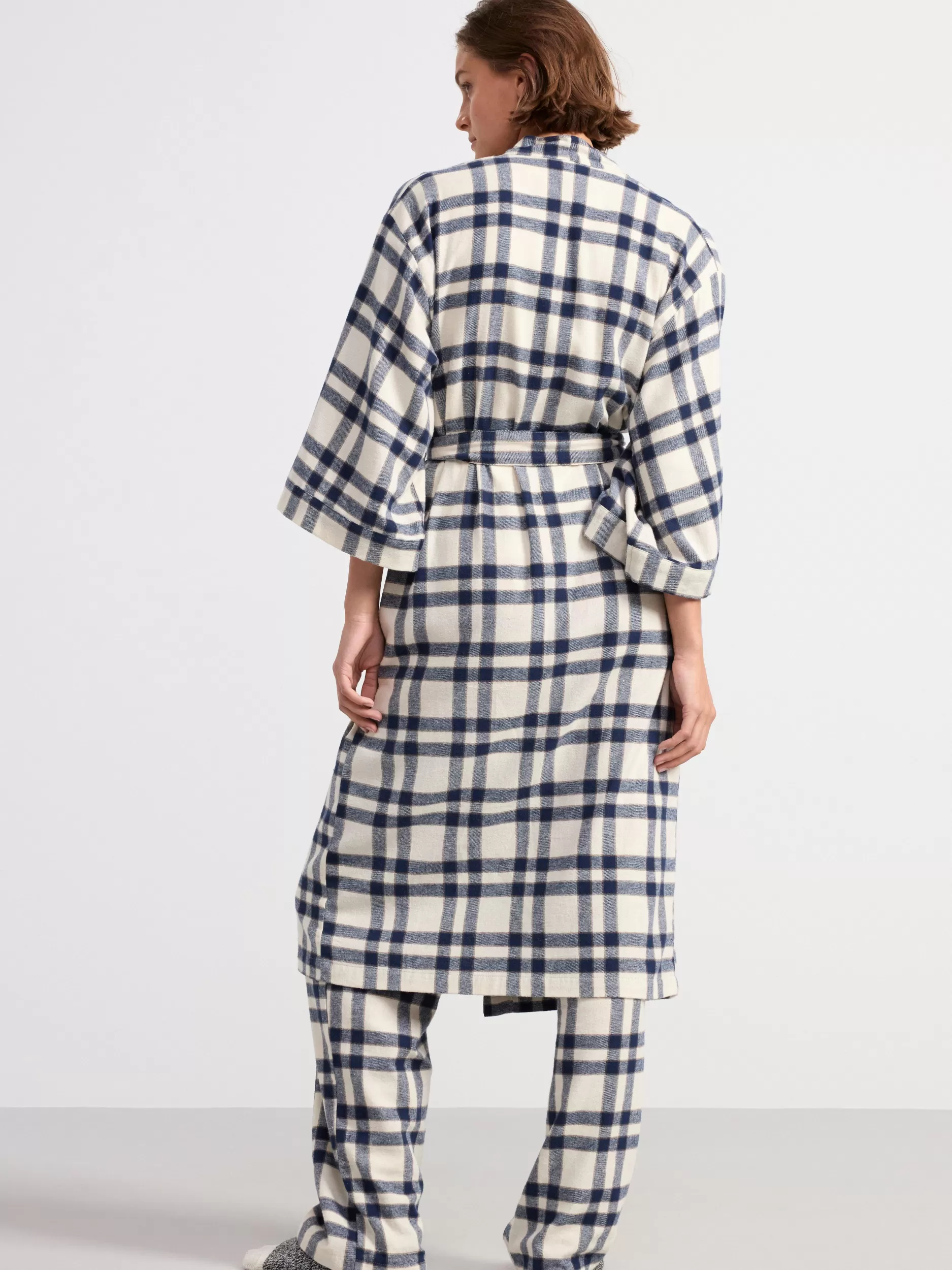 Lindex Nattøy<Morgenkape I Flanell Navy