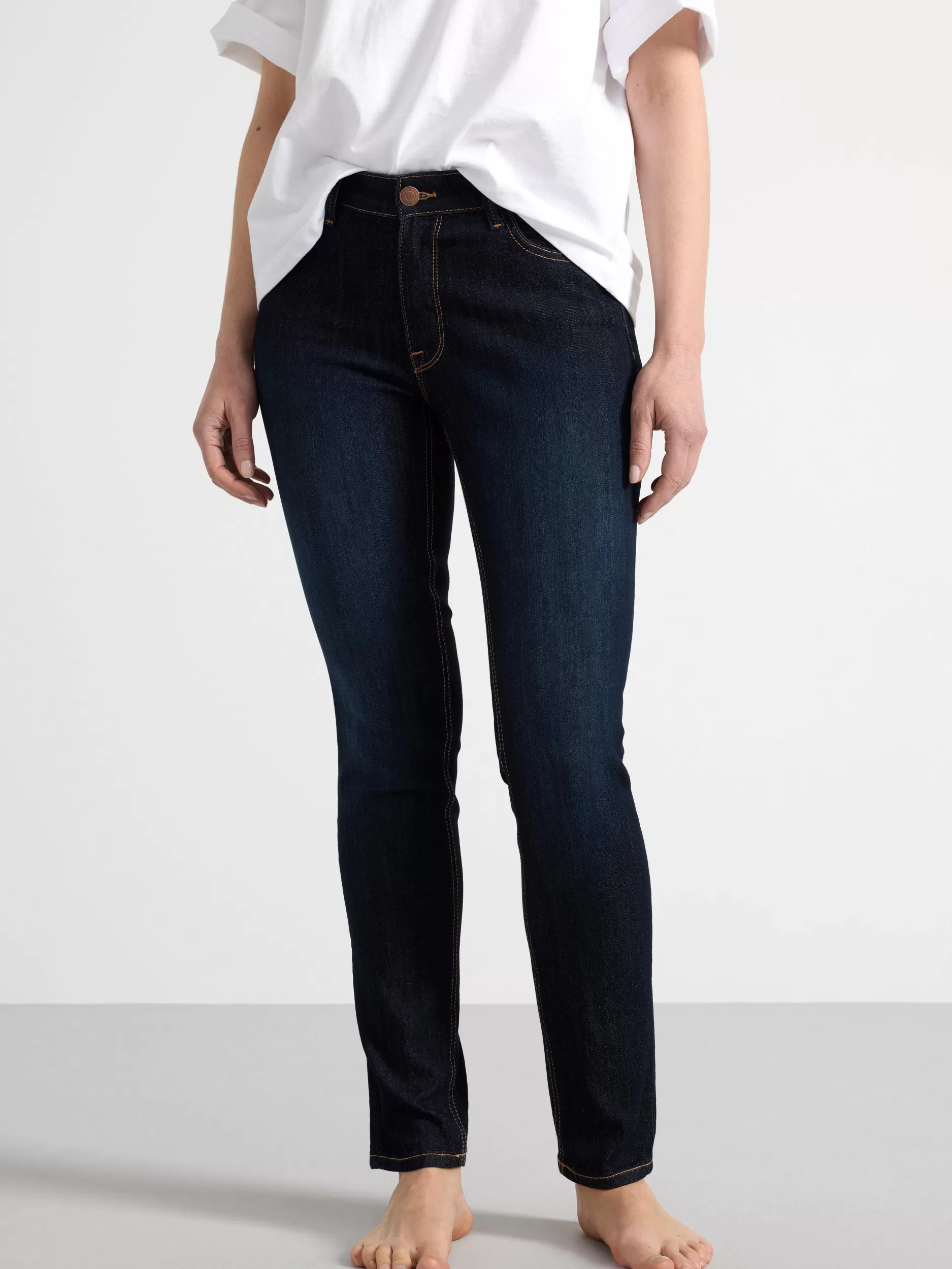 Lindex Jeans<Morkebla Tova-Jeans I Smal Passform Dark Denim