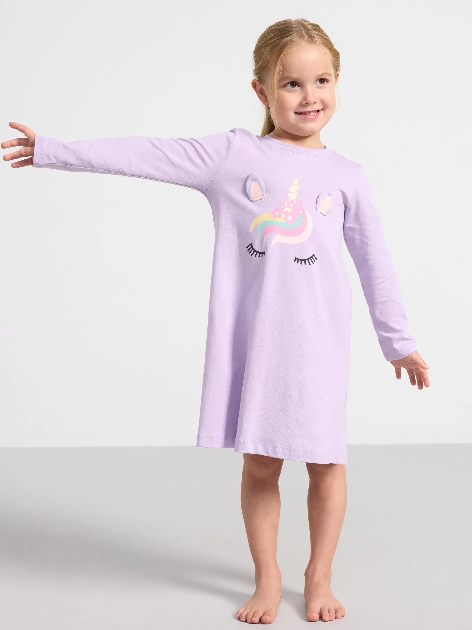 Lindex Nattøy<Nattkjole Med Enhjorning Light Lilac
