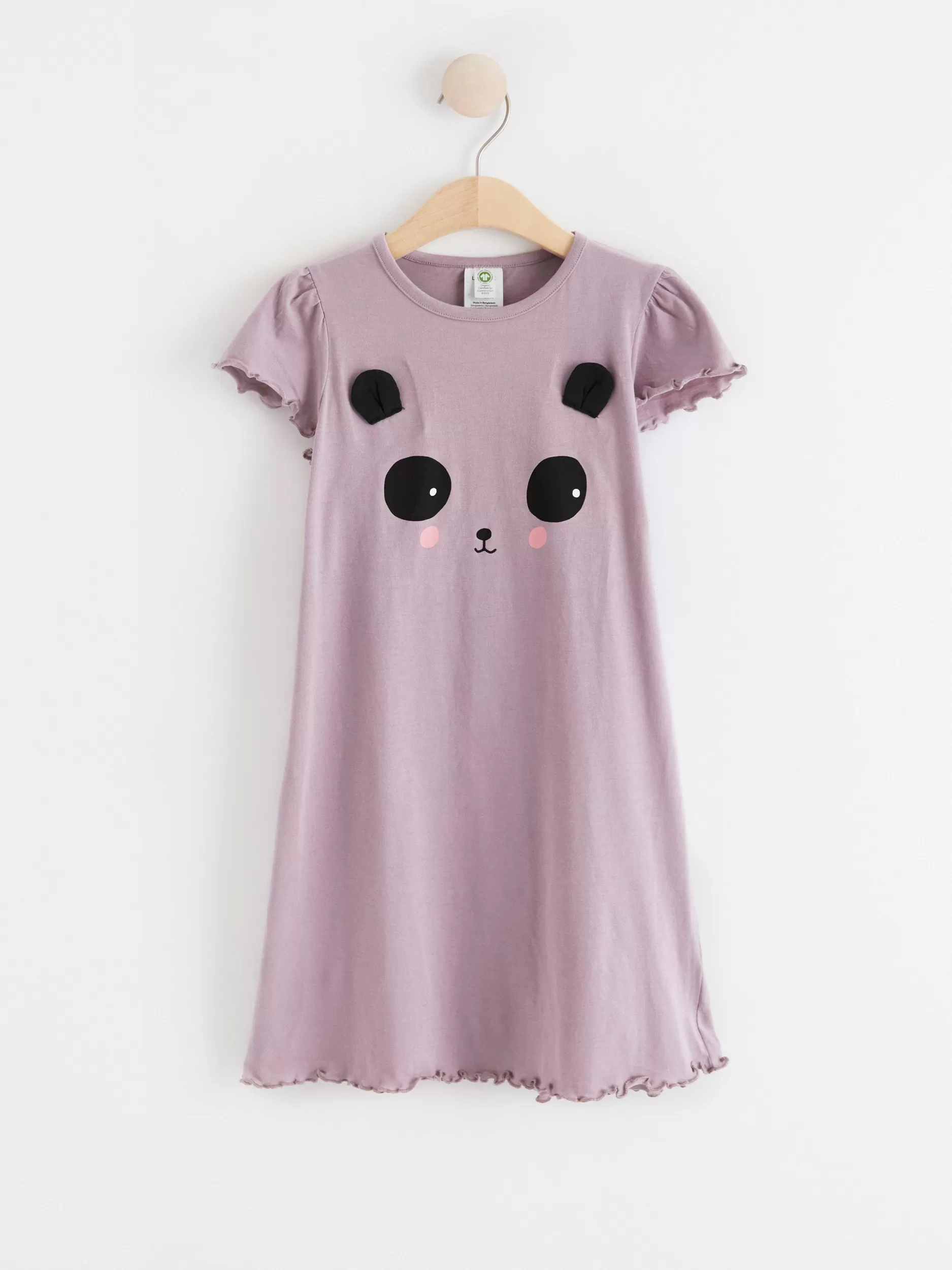 Lindex Nattøy<Nattkjole Med Panda Light Dusty Lilac