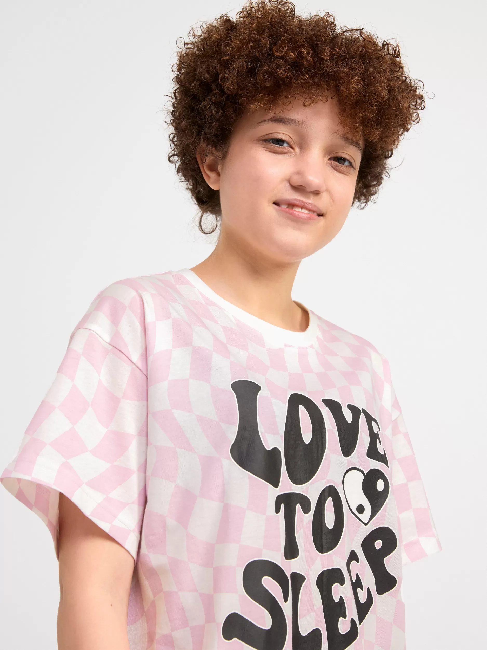 Lindex Nattøy<Nattkjole Med Trykk Dusty Pink