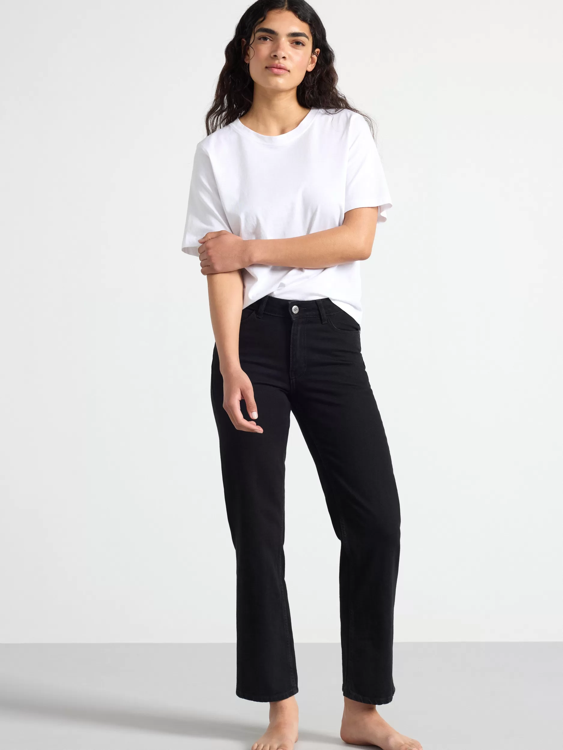 Lindex Jeans<Nea Avkortede, Rette Jeans Black