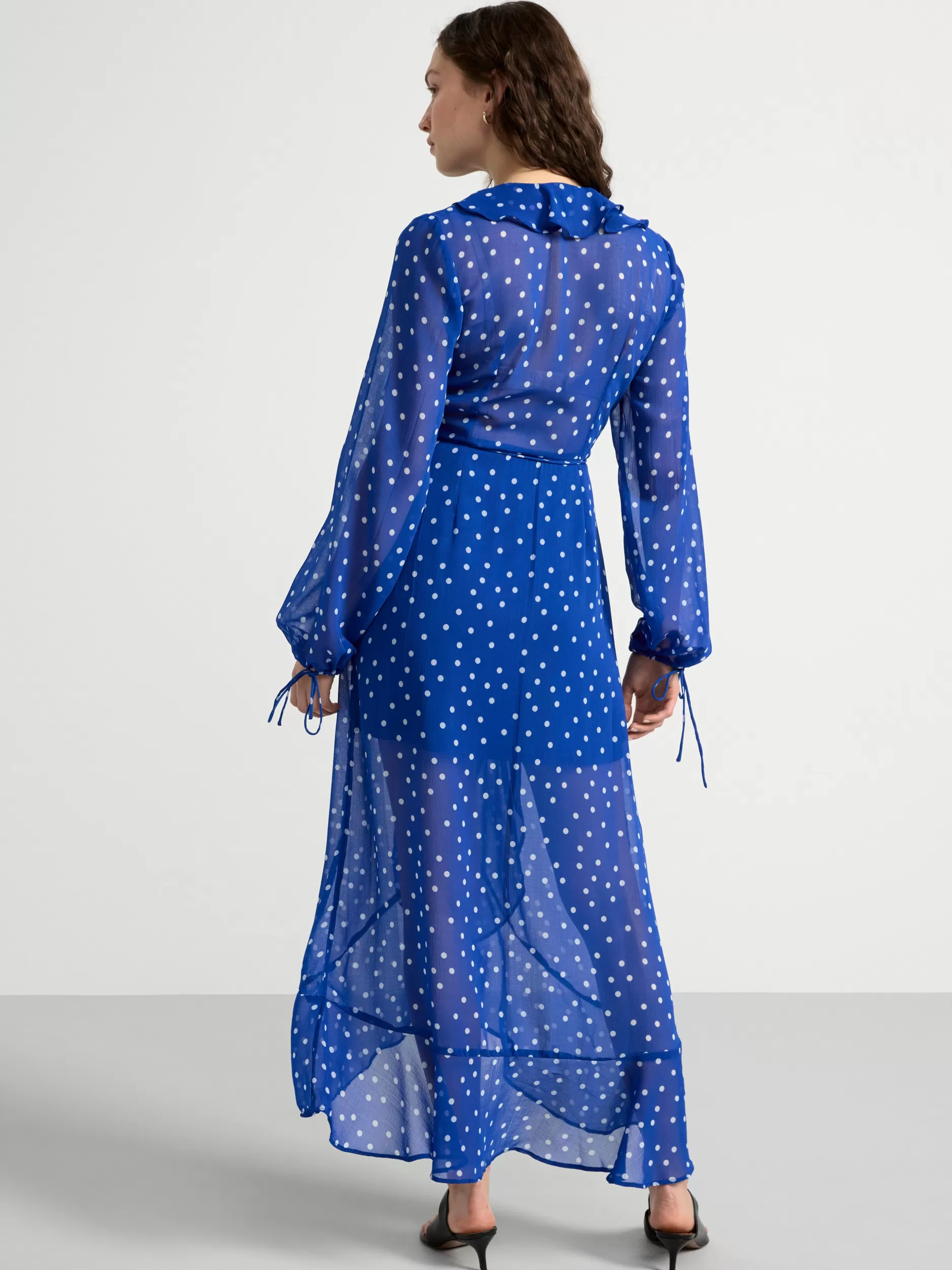 Lindex Kjoler<Omslagskjole I Chiffon Blue