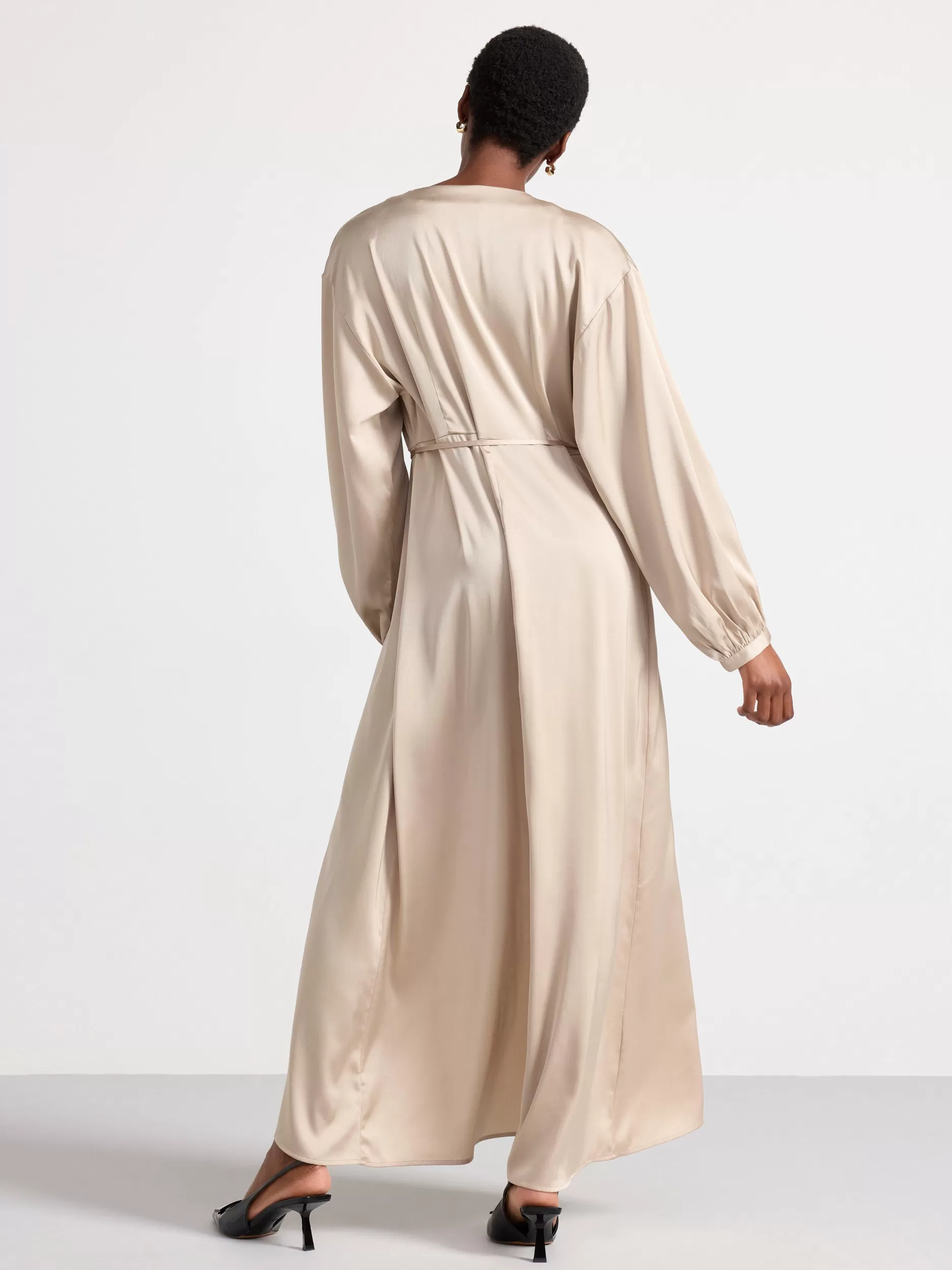 Lindex Kjoler<Omslagskjole I Sateng Beige