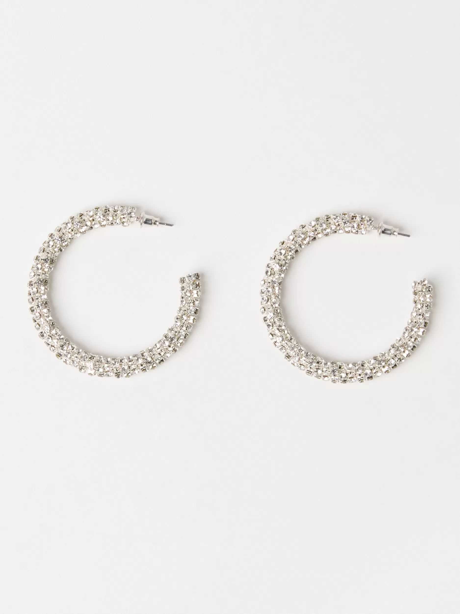 Lindex Accessories<Oreringer Med Rhinsteiner Silver