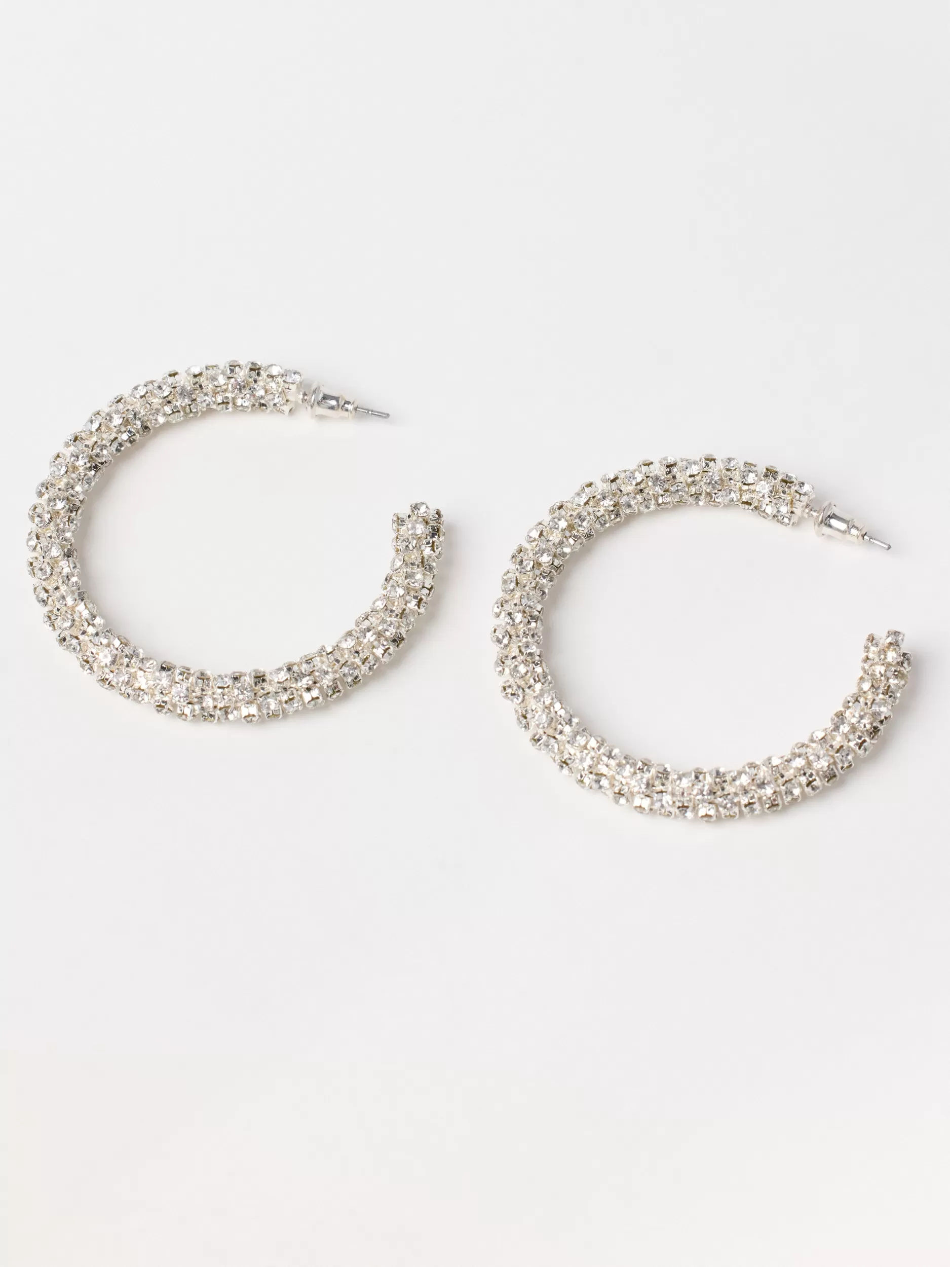 Lindex Accessories<Oreringer Med Rhinsteiner Silver