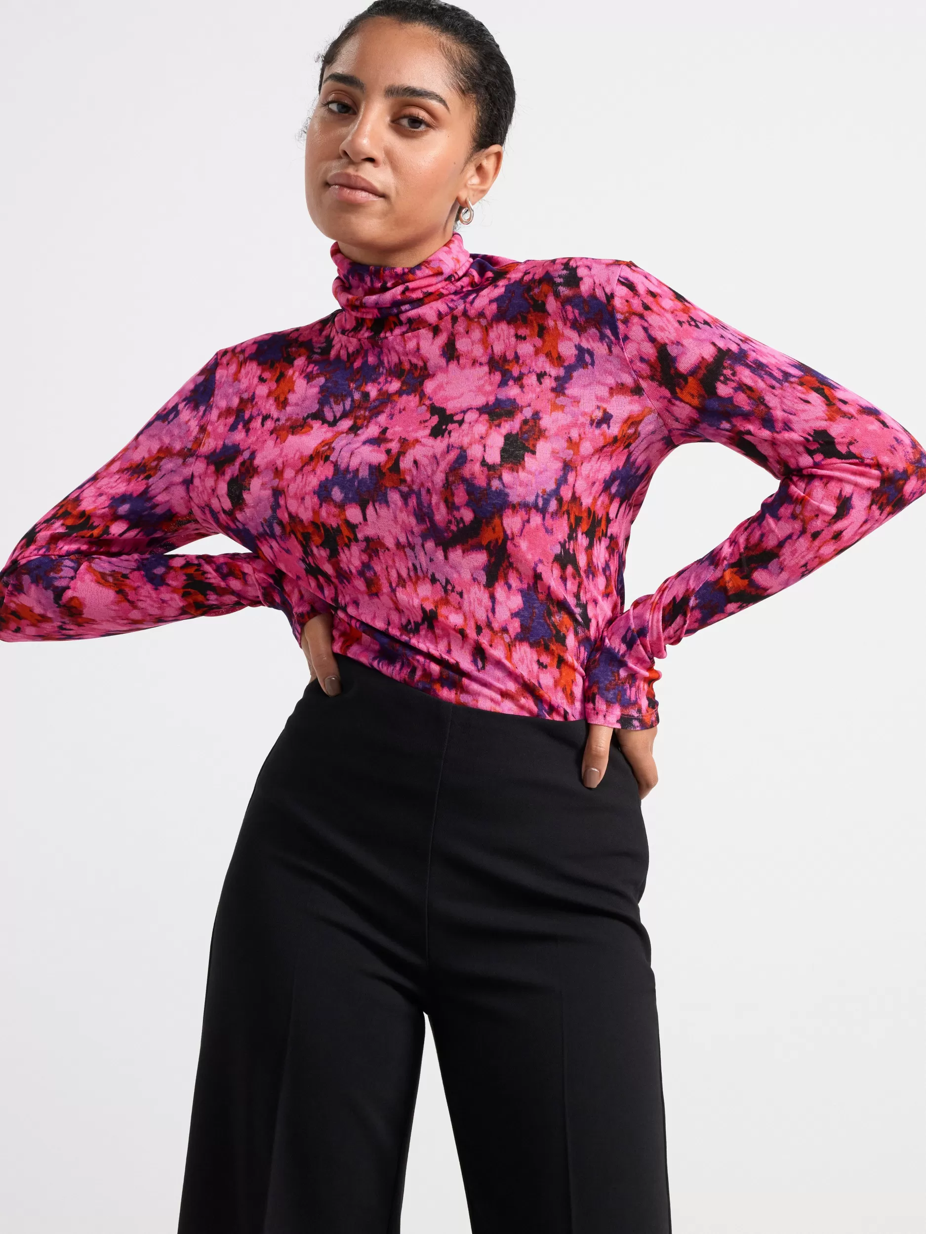 Lindex Topper & T-Skjorter<Overdel Med Hoy Hals Dark Pink