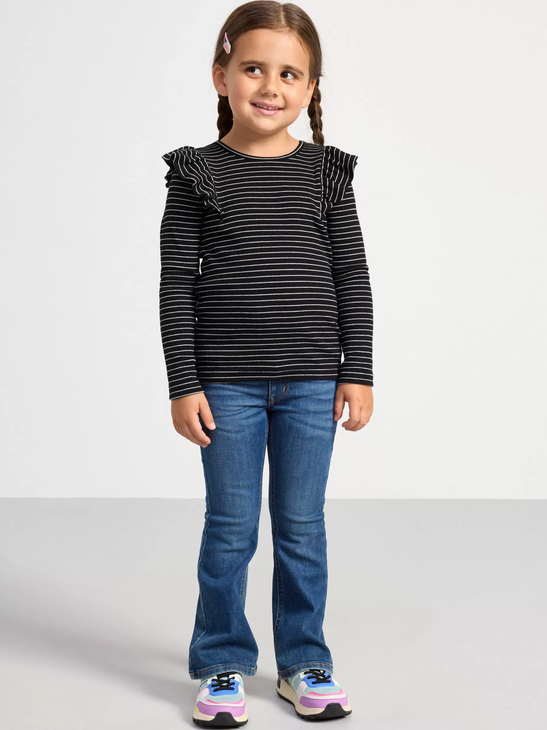 Lindex Topper & T-Skjorter<Overdel Med Lange Ermer Og Rysjer Black