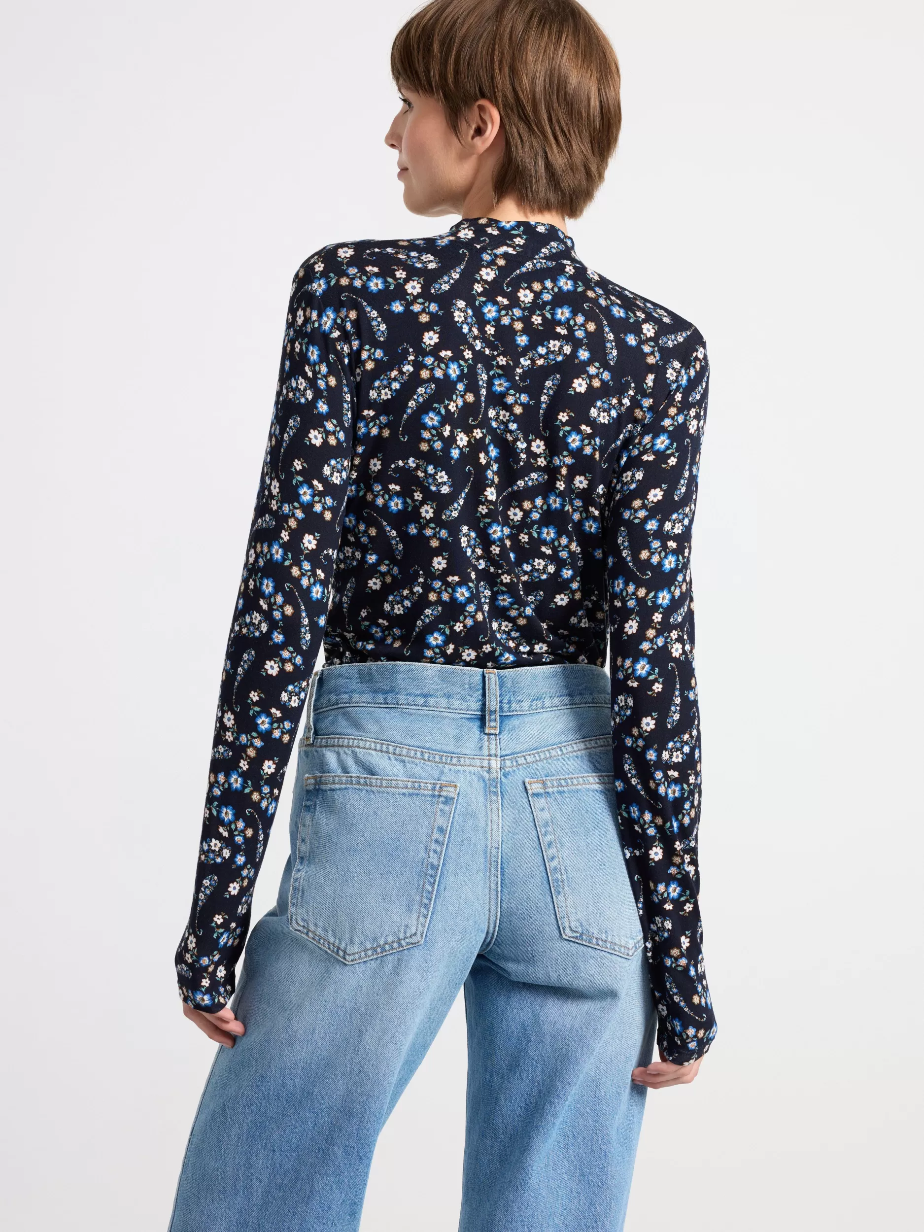 Lindex Topper & T-Skjorter<Overdel Med Mellomhoy Hals Og Monster Dark Blue