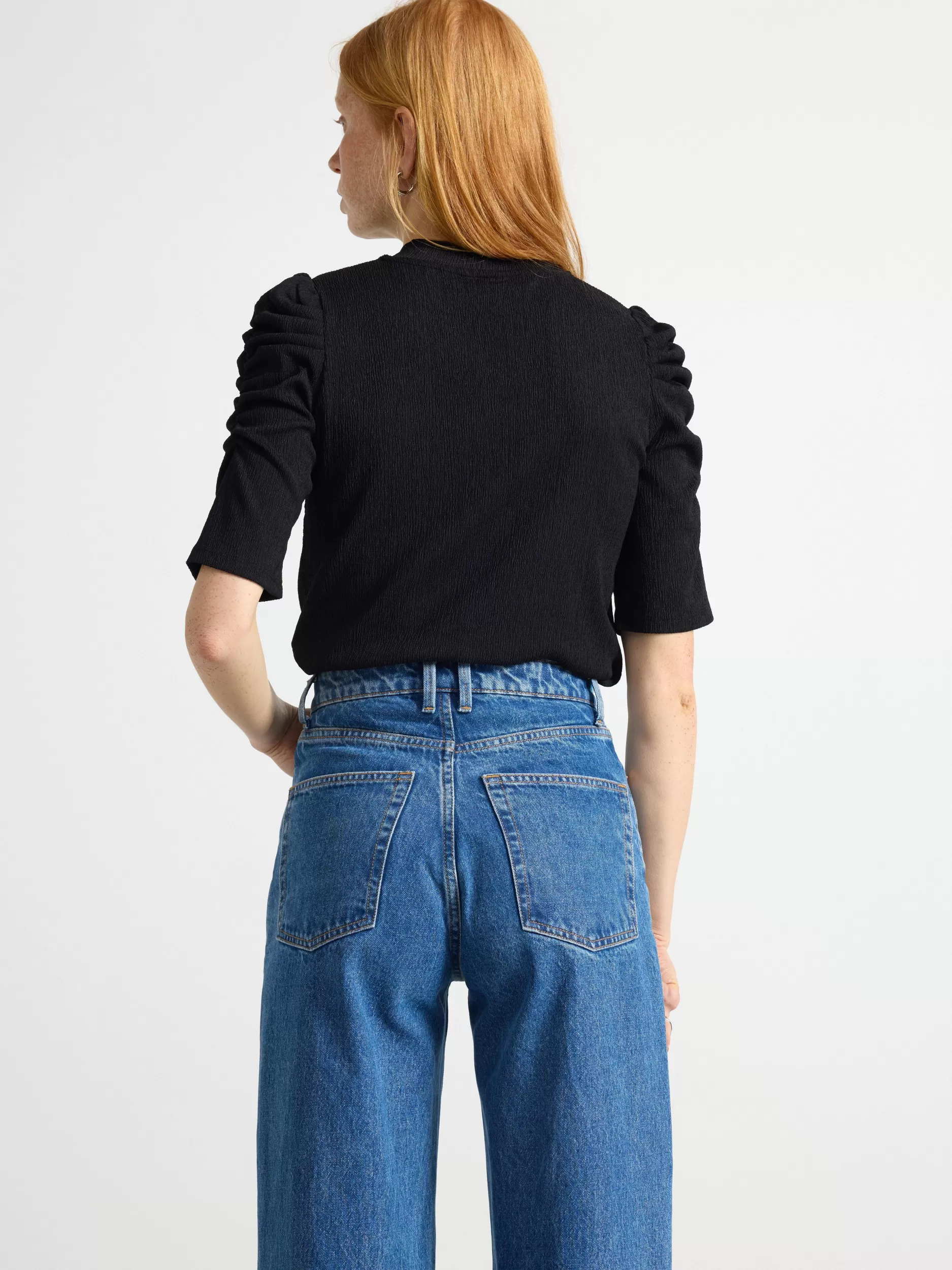Lindex Topper & T-Skjorter<Overdel Med Puffermer Black