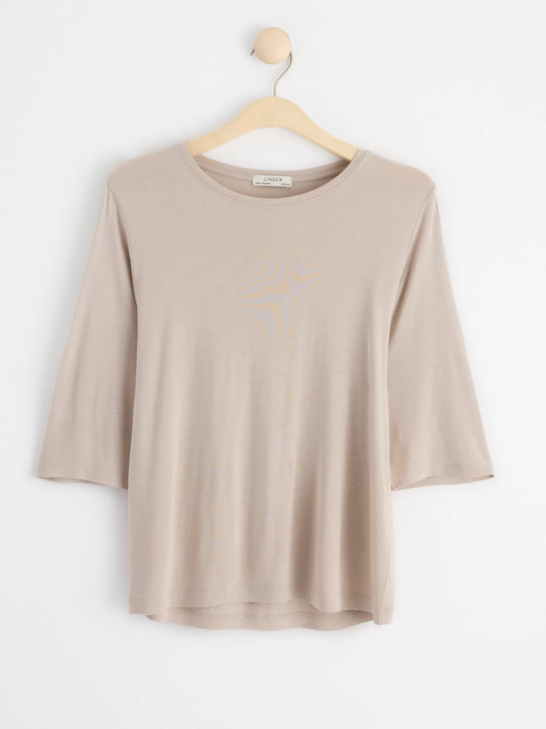 Lindex Topper & T-Skjorter<Overdel Med Trekvartlange Ermer Light Beige
