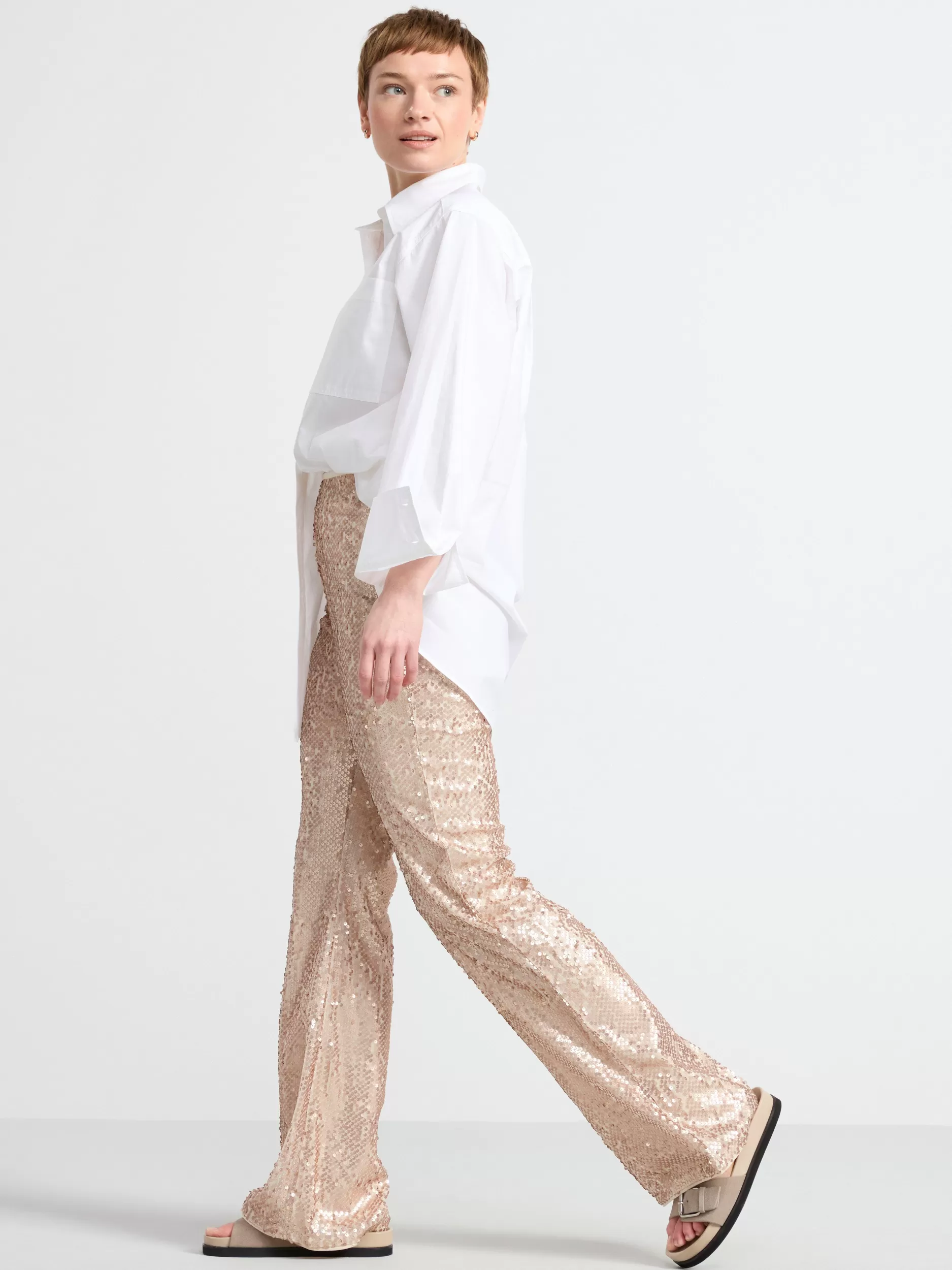 Lindex Bukser<Paljettbukser Light Beige
