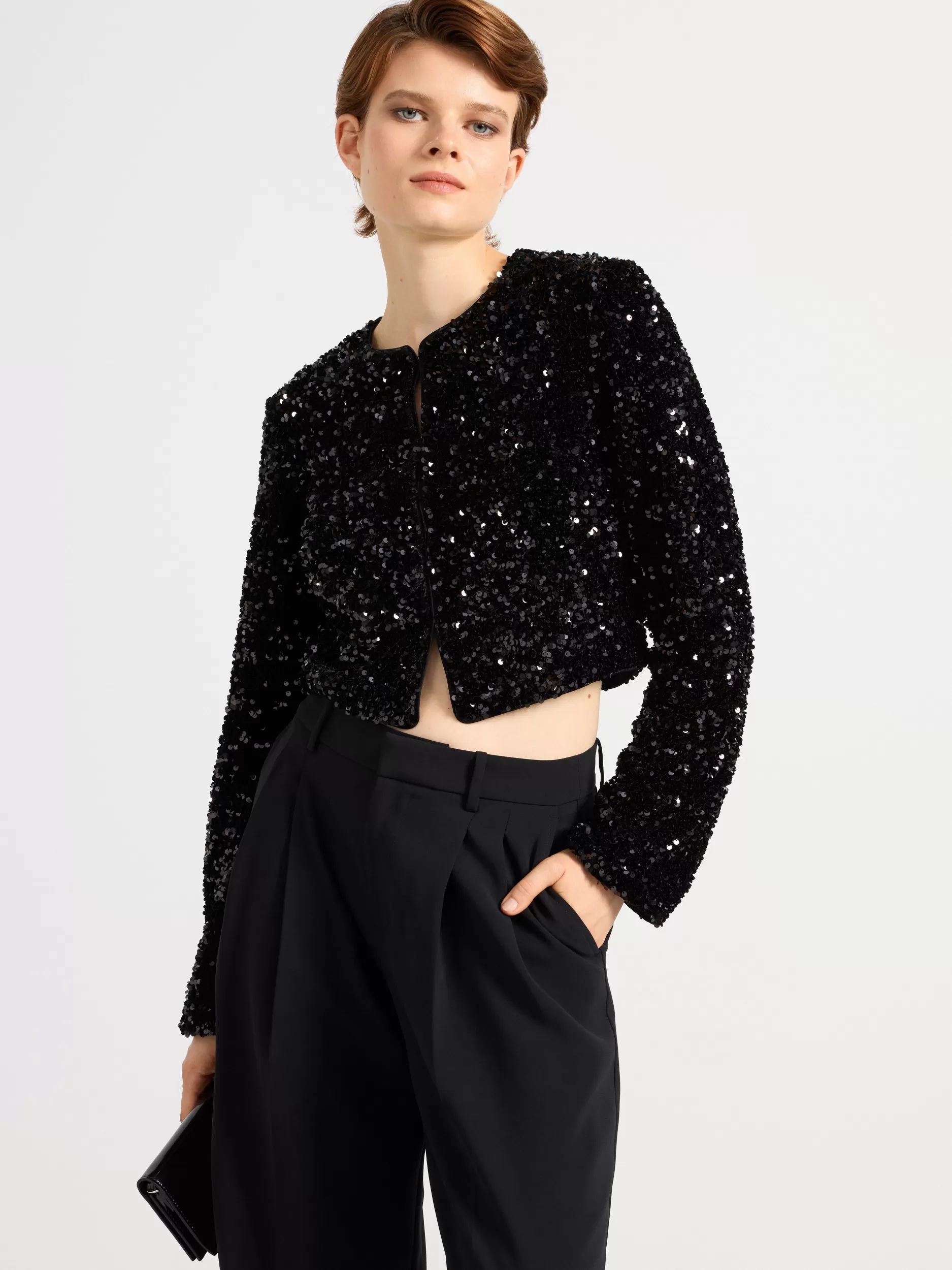 Lindex Blazere<Paljettjakke Black