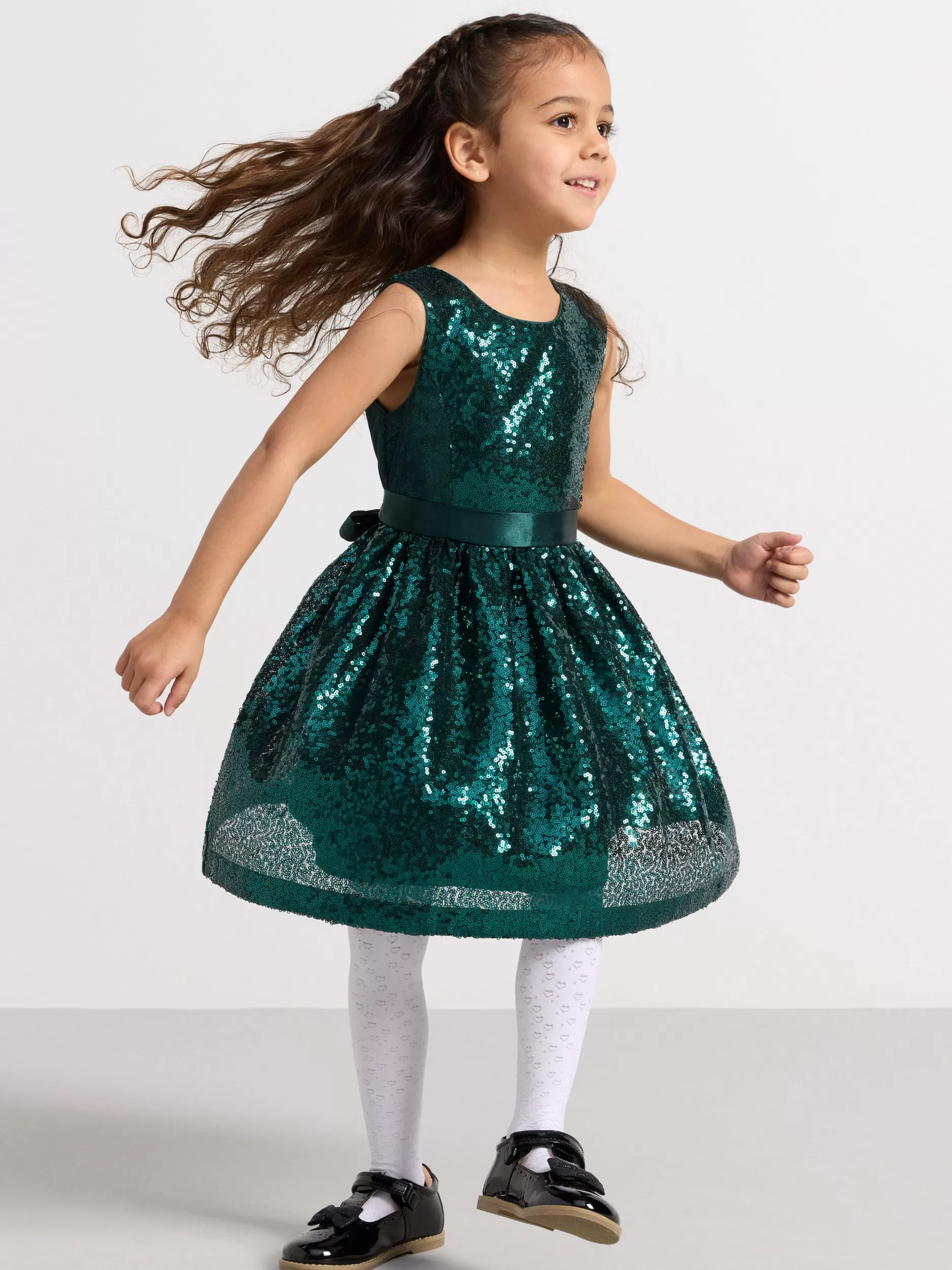 Lindex Kjoler<Paljettkjole Dark Dusty Green