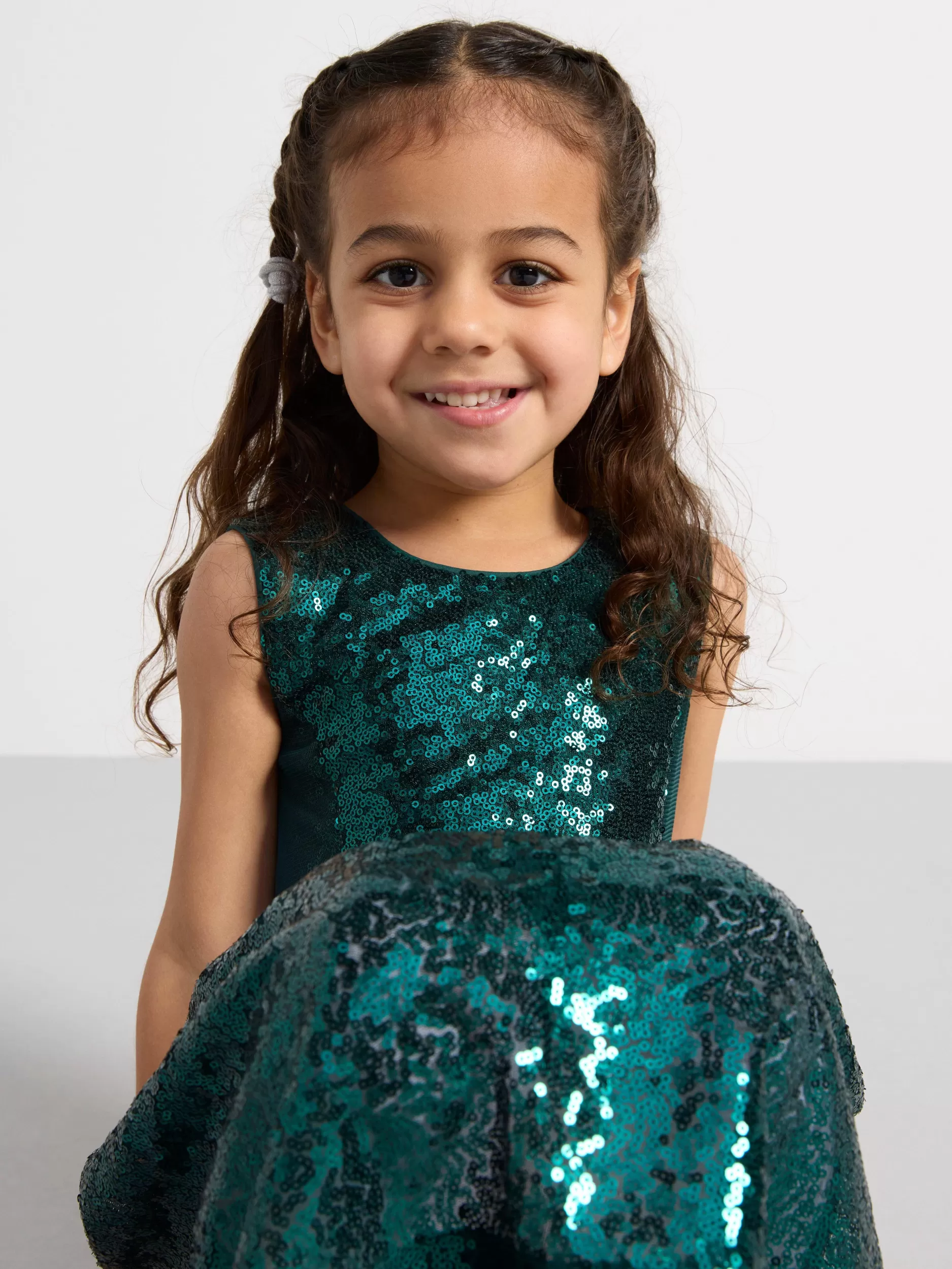 Lindex Kjoler<Paljettkjole Dark Dusty Green