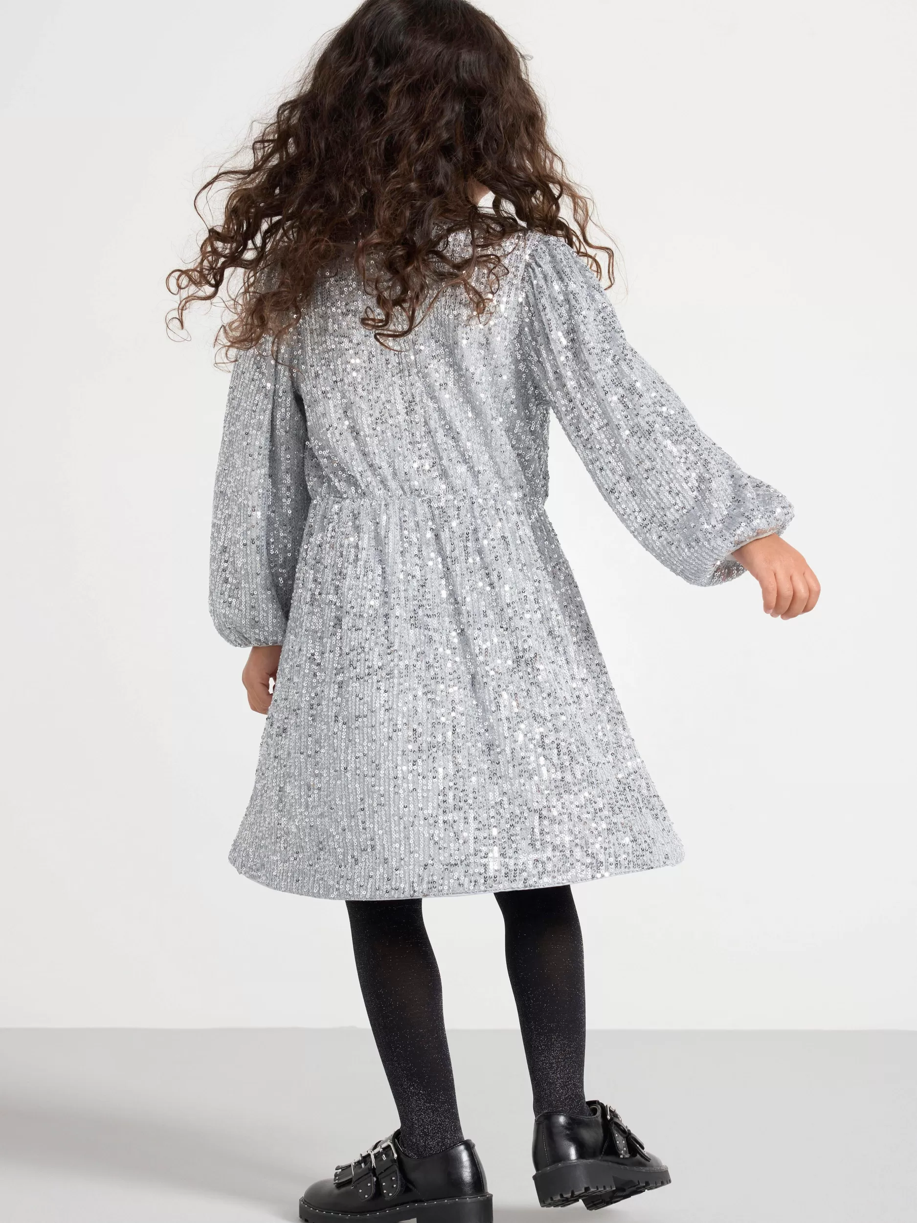 Lindex Kjoler<Paljettkjole Silver Grey