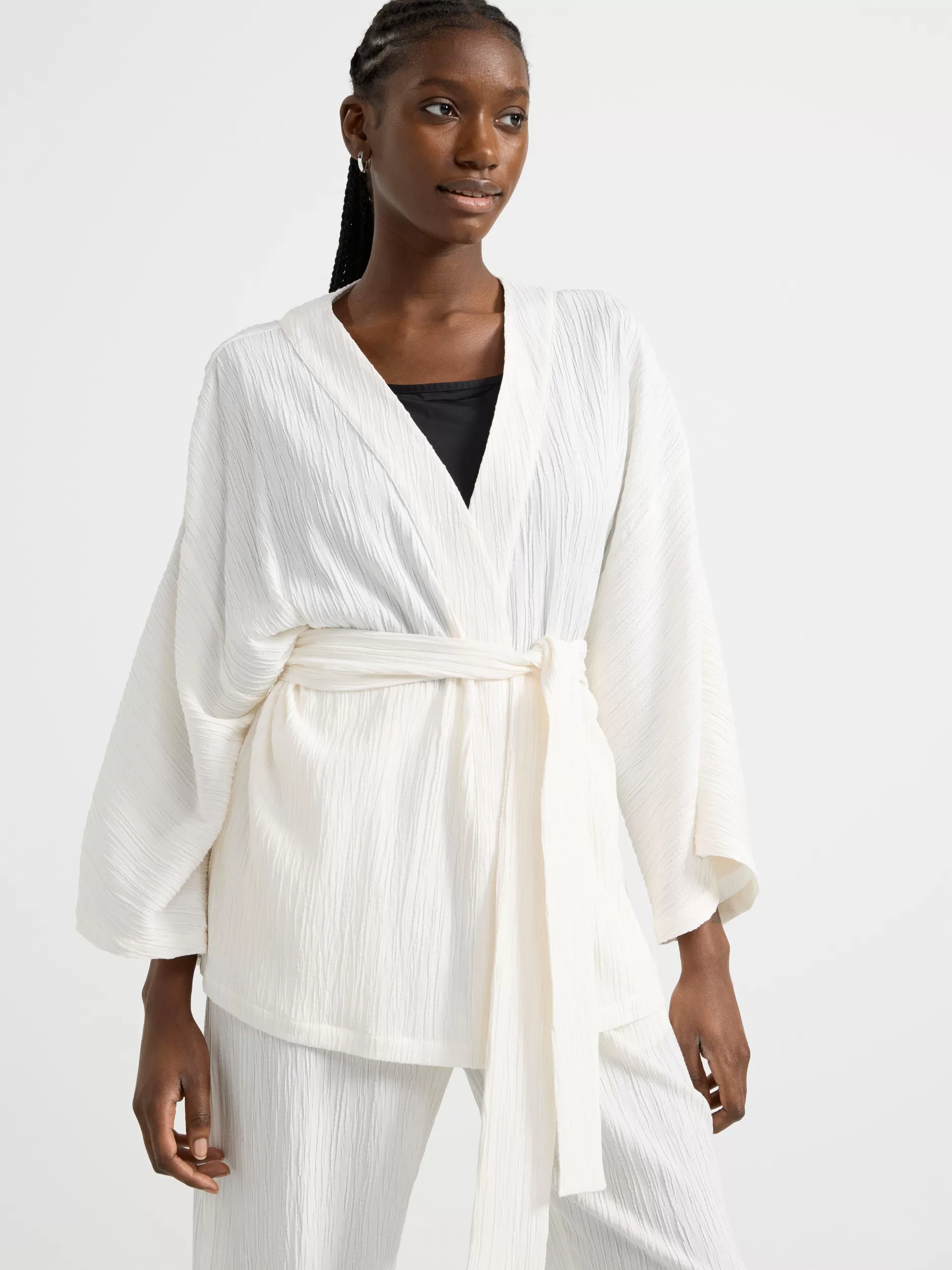 Lindex Blazere<Plissert Kimono Light White