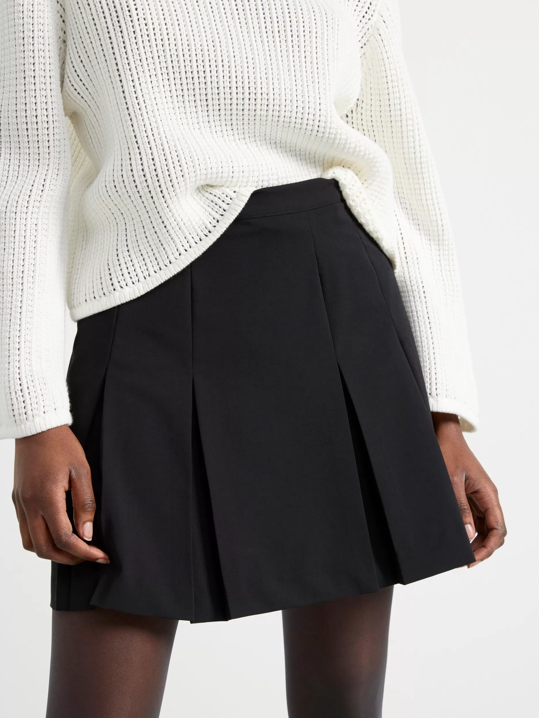 Lindex Skjørt<Plissert MiniSkjørt Black
