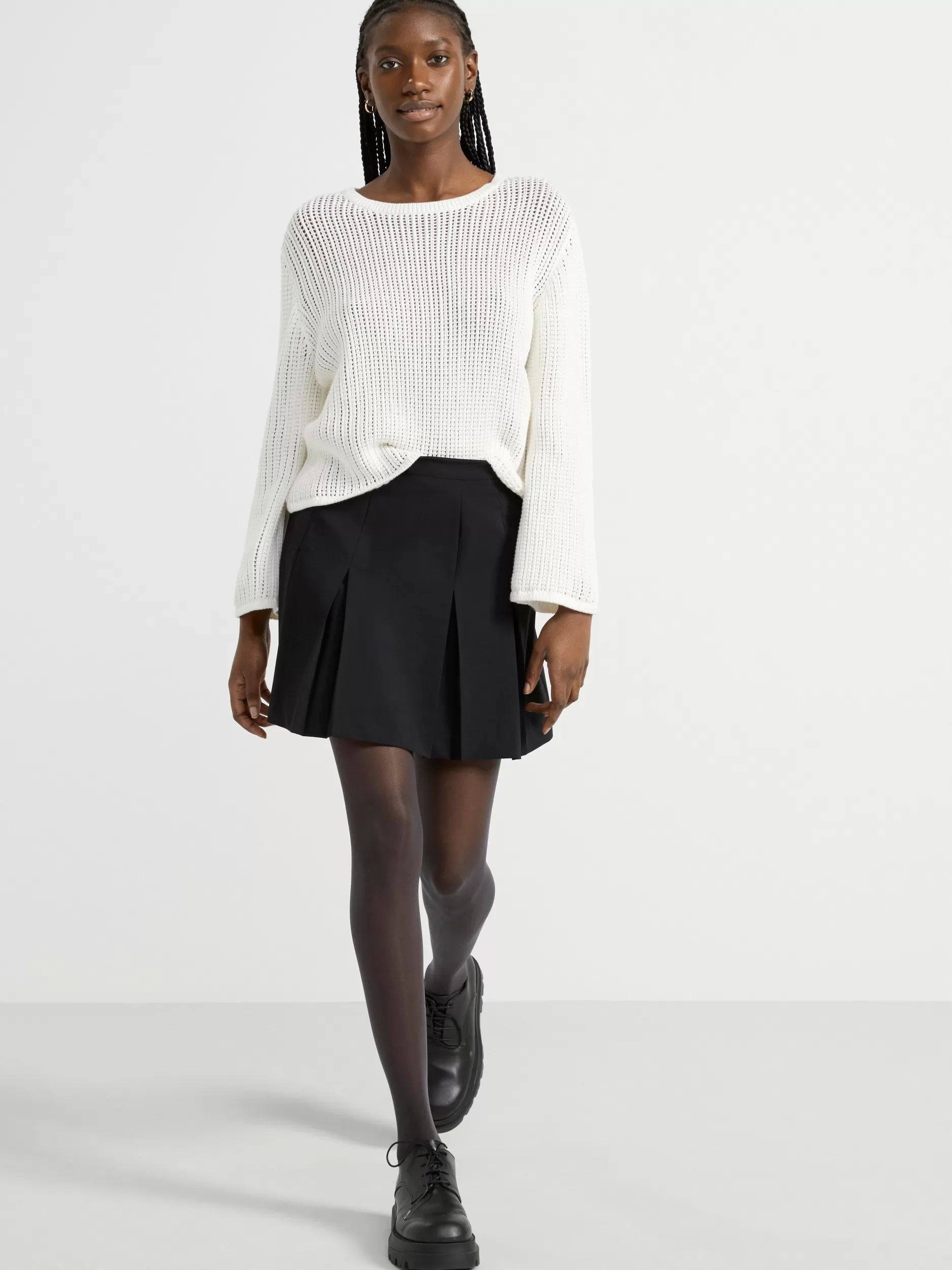 Lindex Skjørt<Plissert MiniSkjørt Black