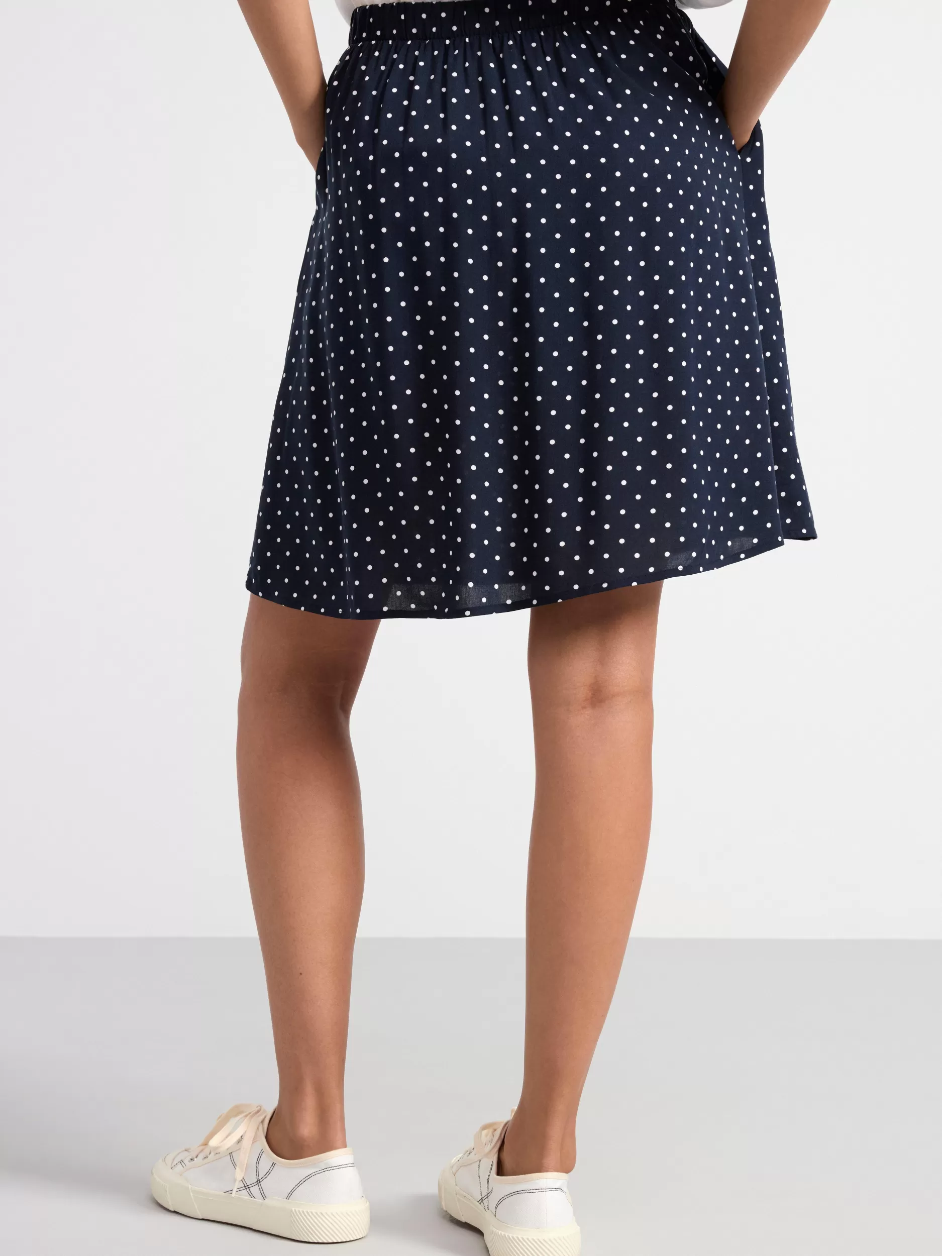 Lindex Skjørt<Prikket MiniSkjørt Dark Navy