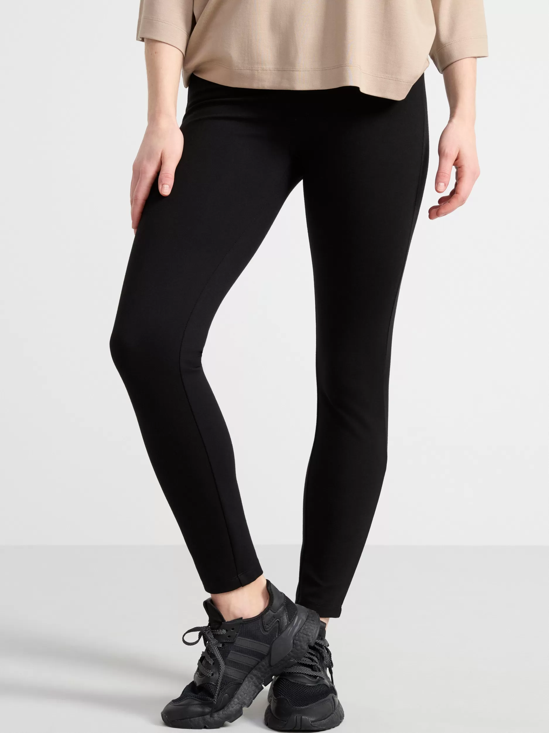 Lindex Bukser<Punto-Leggings Med Hoyt Liv Black