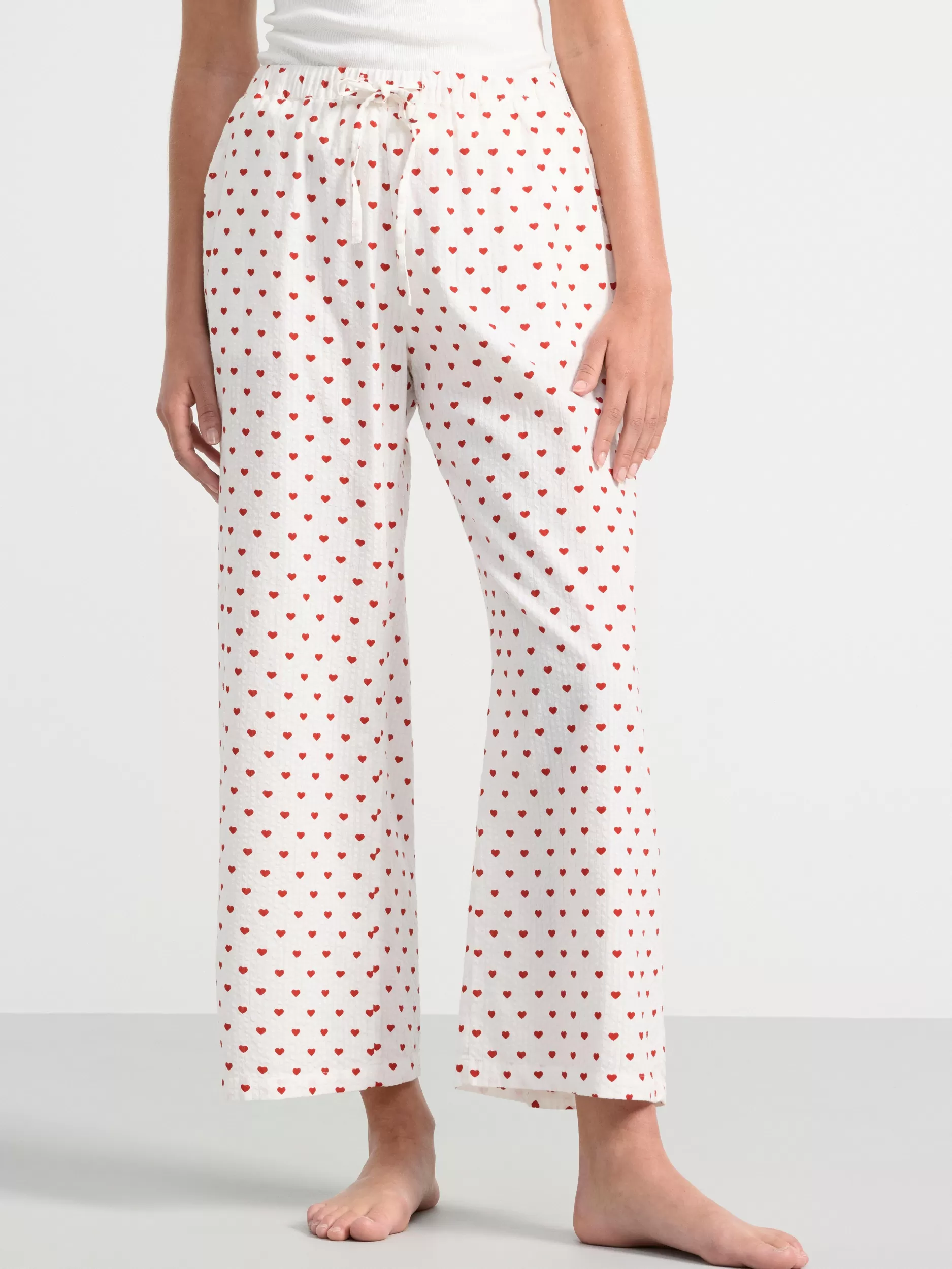 Lindex Nattøy<Pyjamasbukse I Seersucker Red