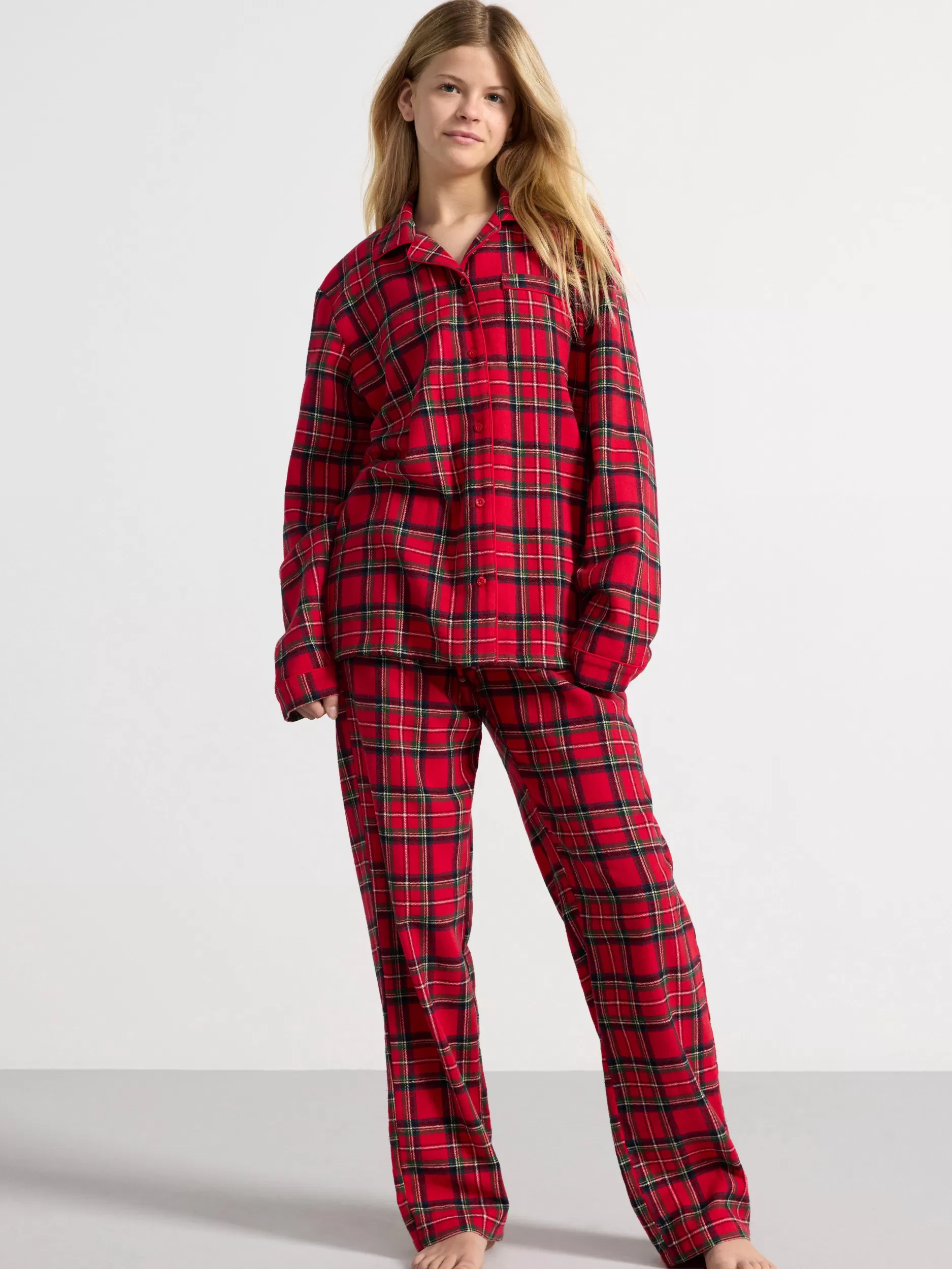 Lindex Nattøy<Pyjamassett I Flanell Red