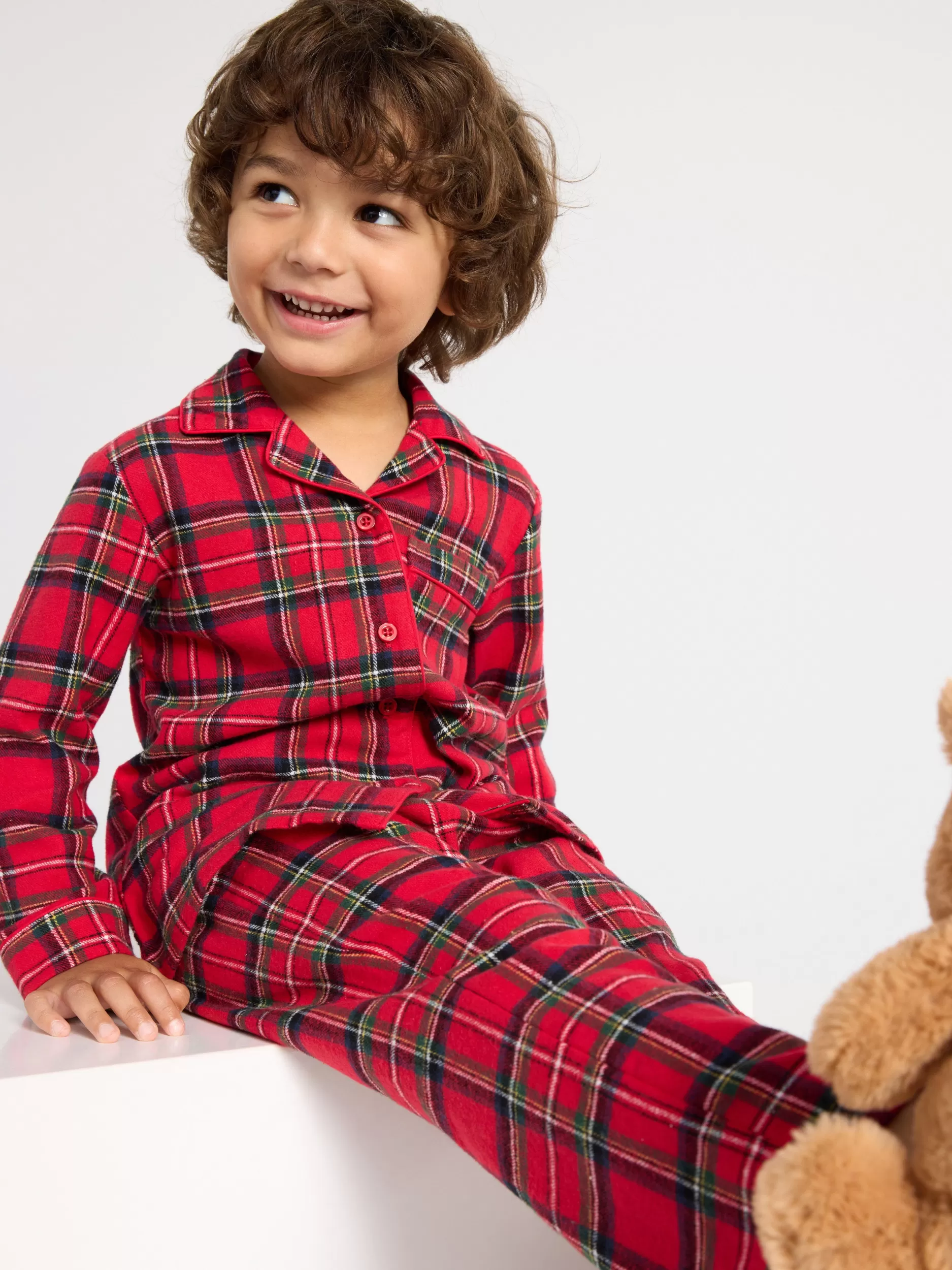 Lindex Nattøy<Pyjamassett I Flanell Red