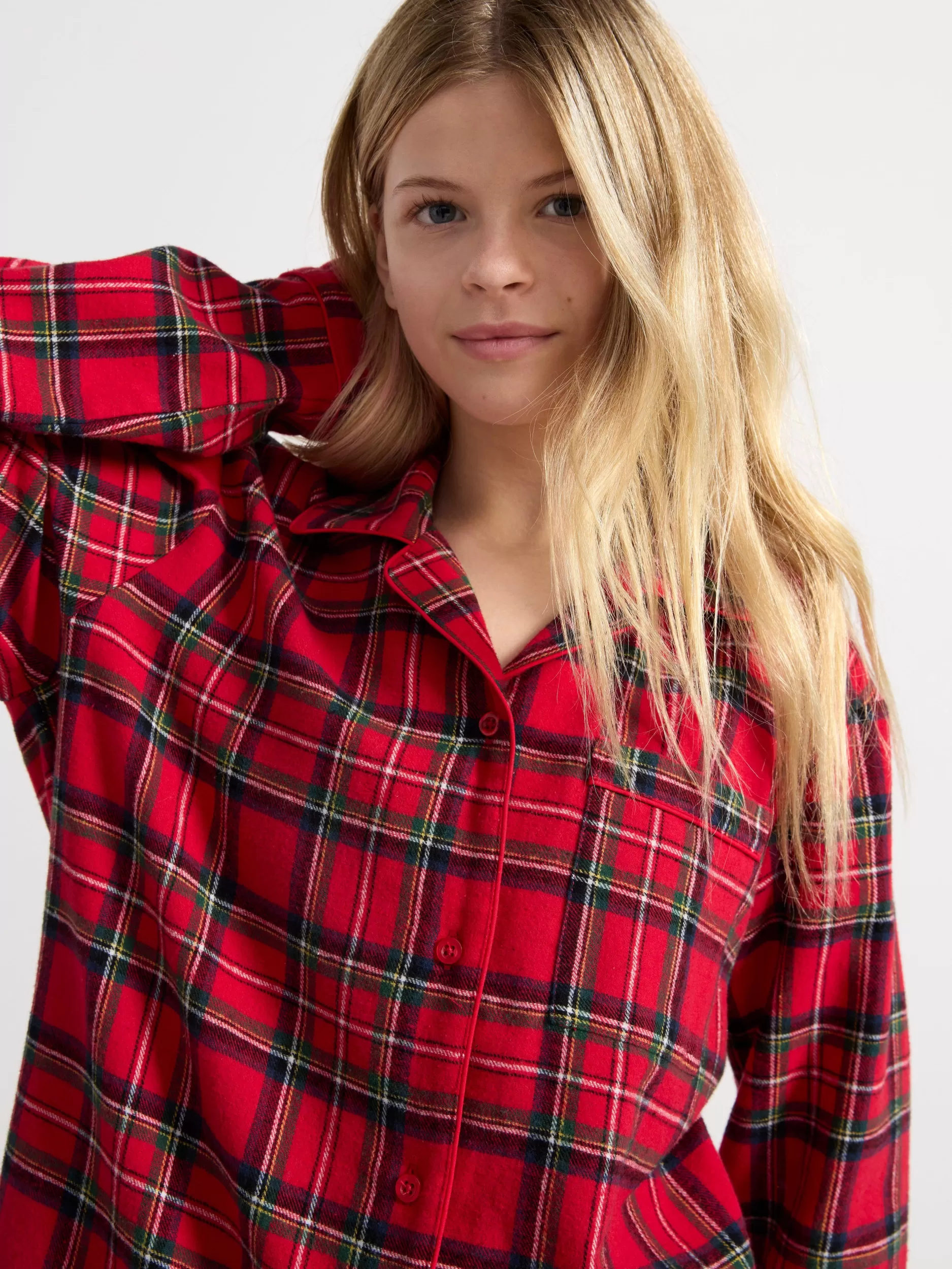Lindex Nattøy<Pyjamassett I Flanell Red