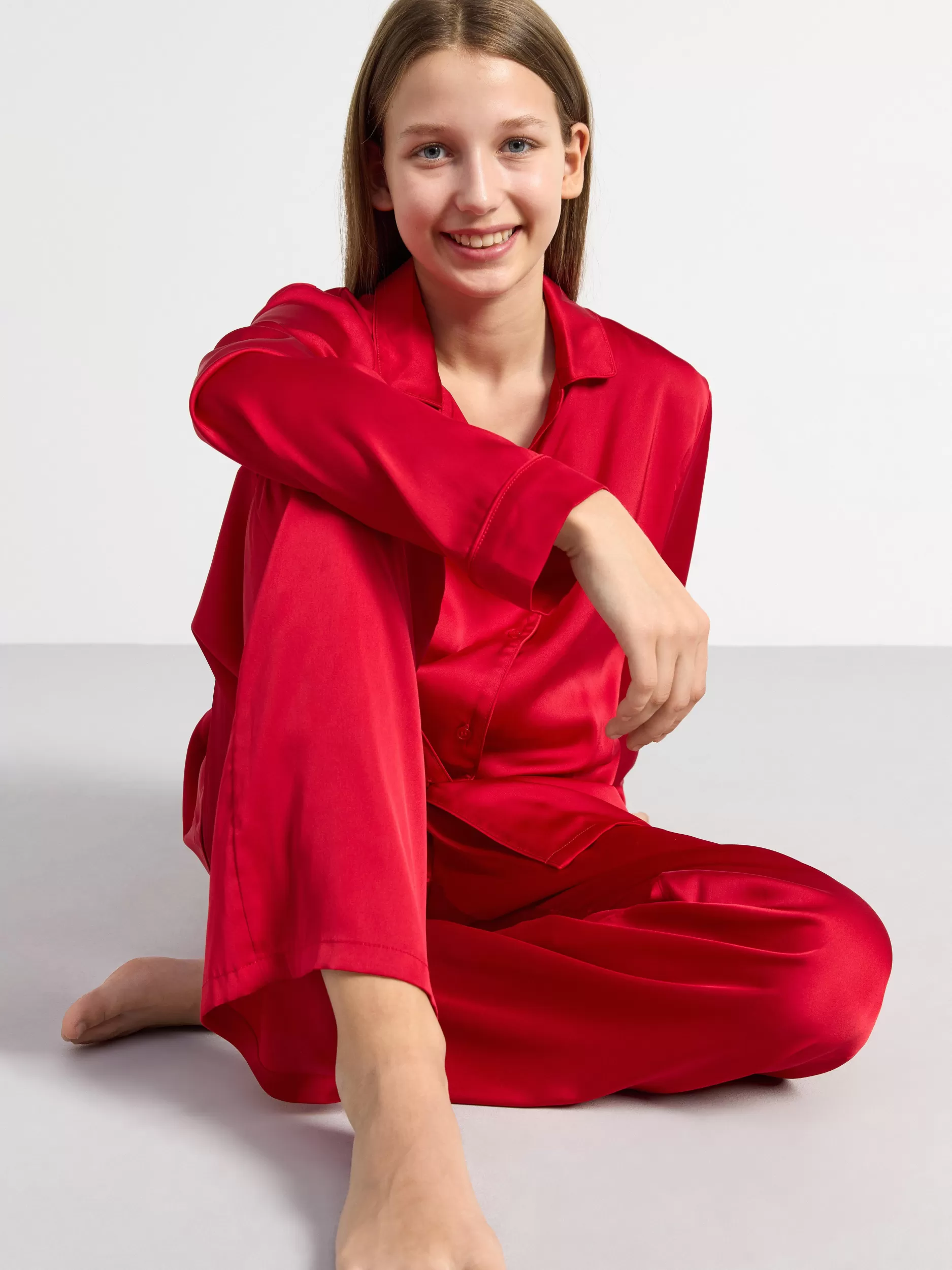 Lindex Nattøy<Pyjamassett I Sateng Red
