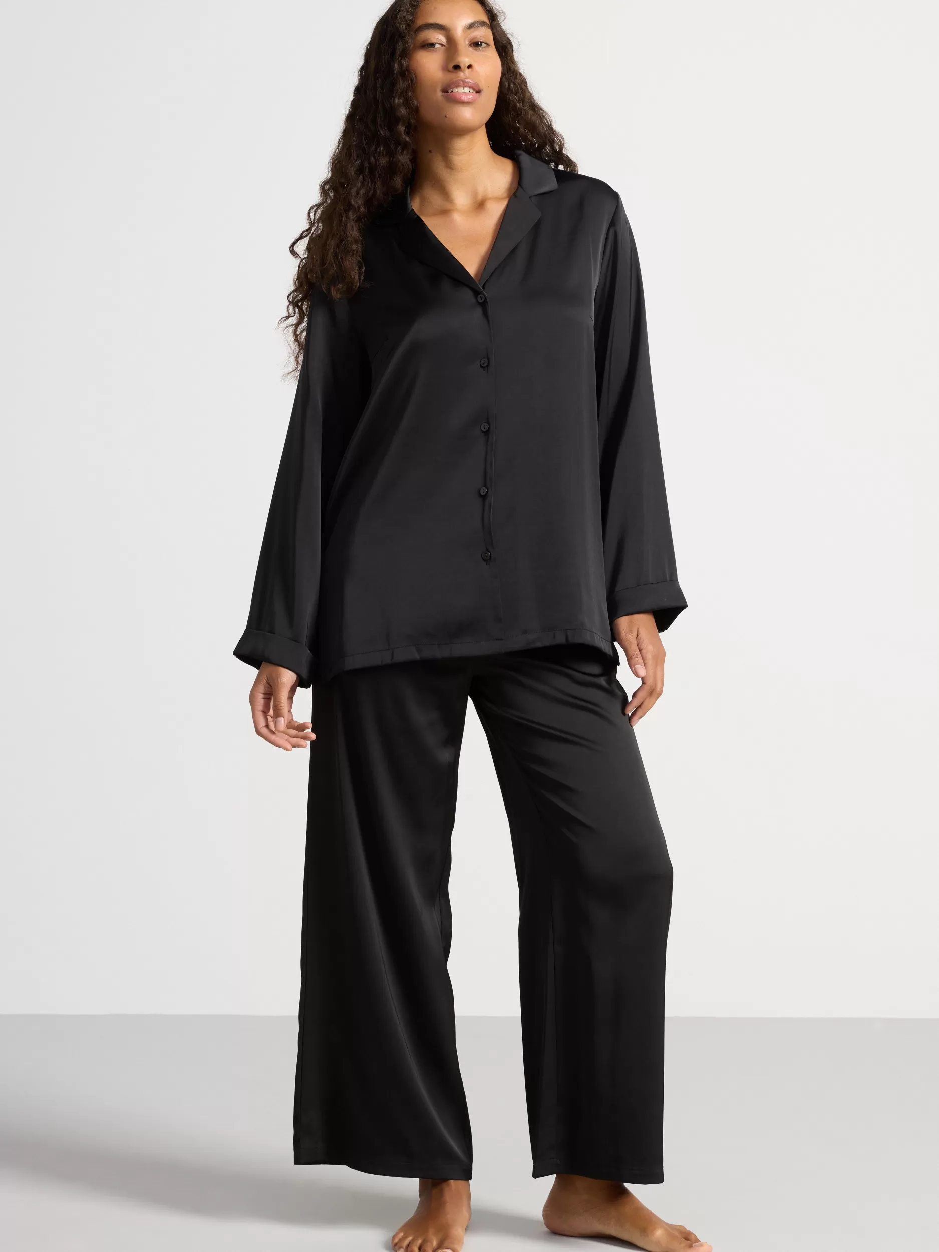 Lindex Nattøy<Pyjamassett I Sateng Black