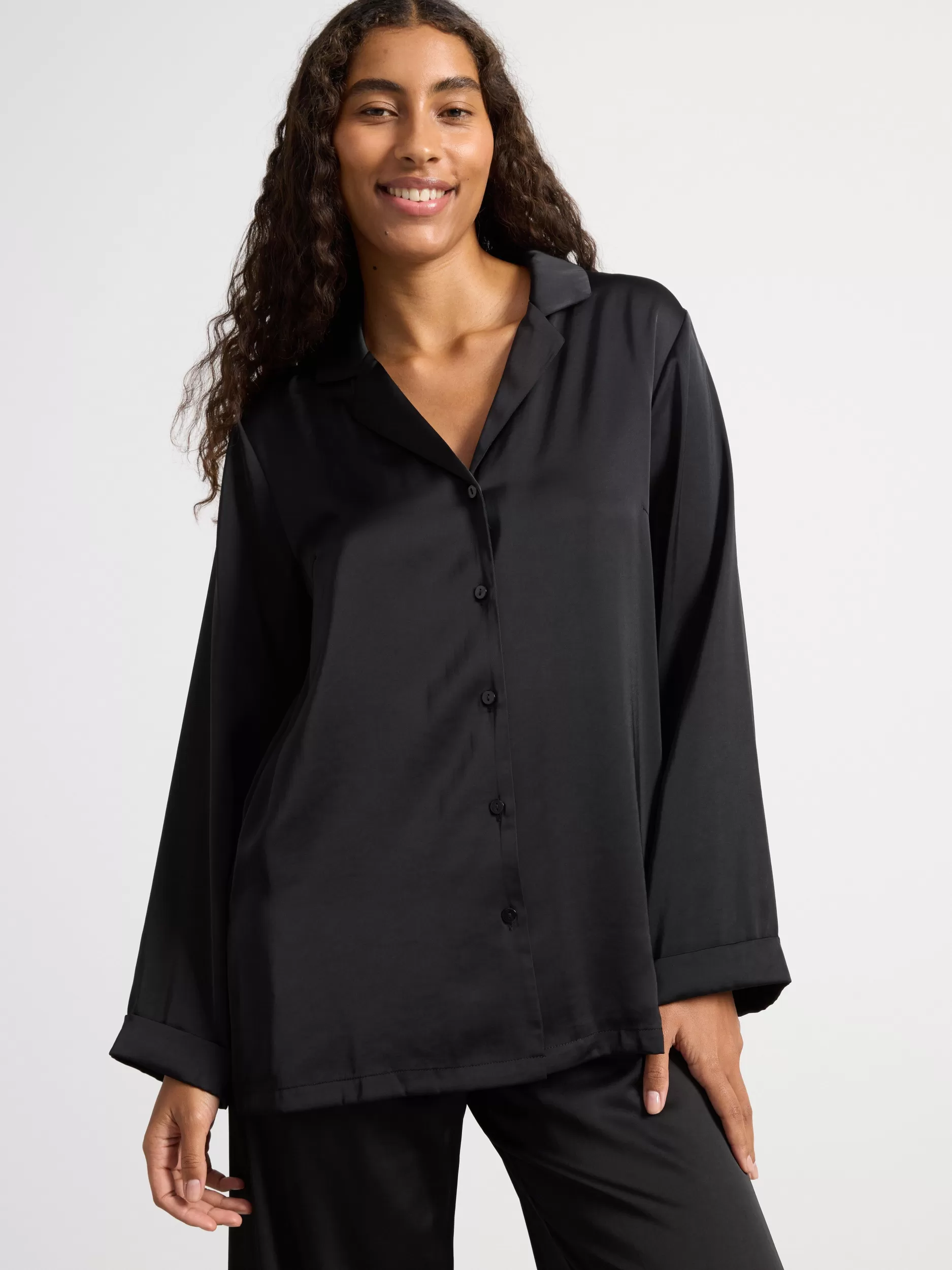 Lindex Nattøy<Pyjamassett I Sateng Black