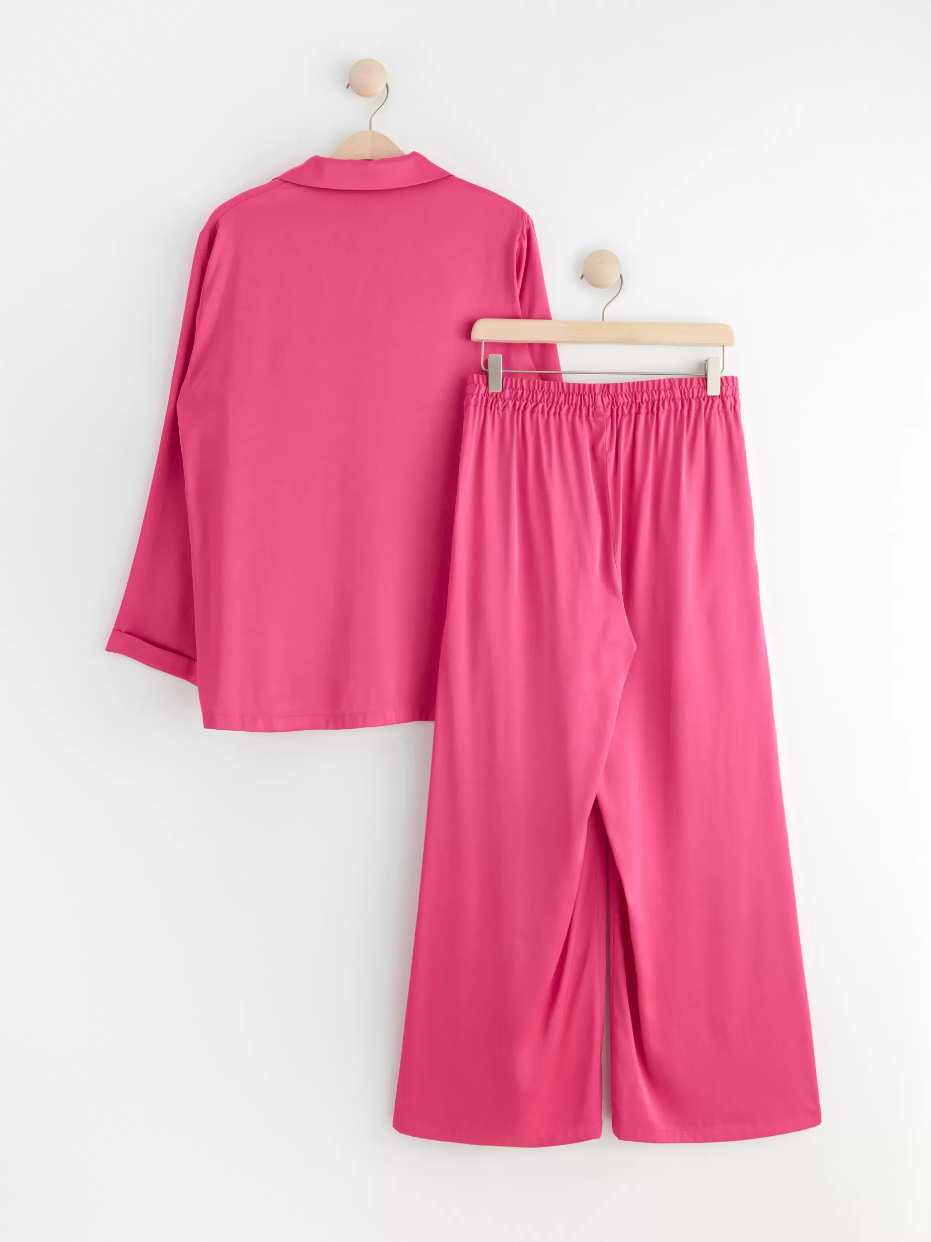 Lindex Nattøy<Pyjamassett I Sateng Dark Pink