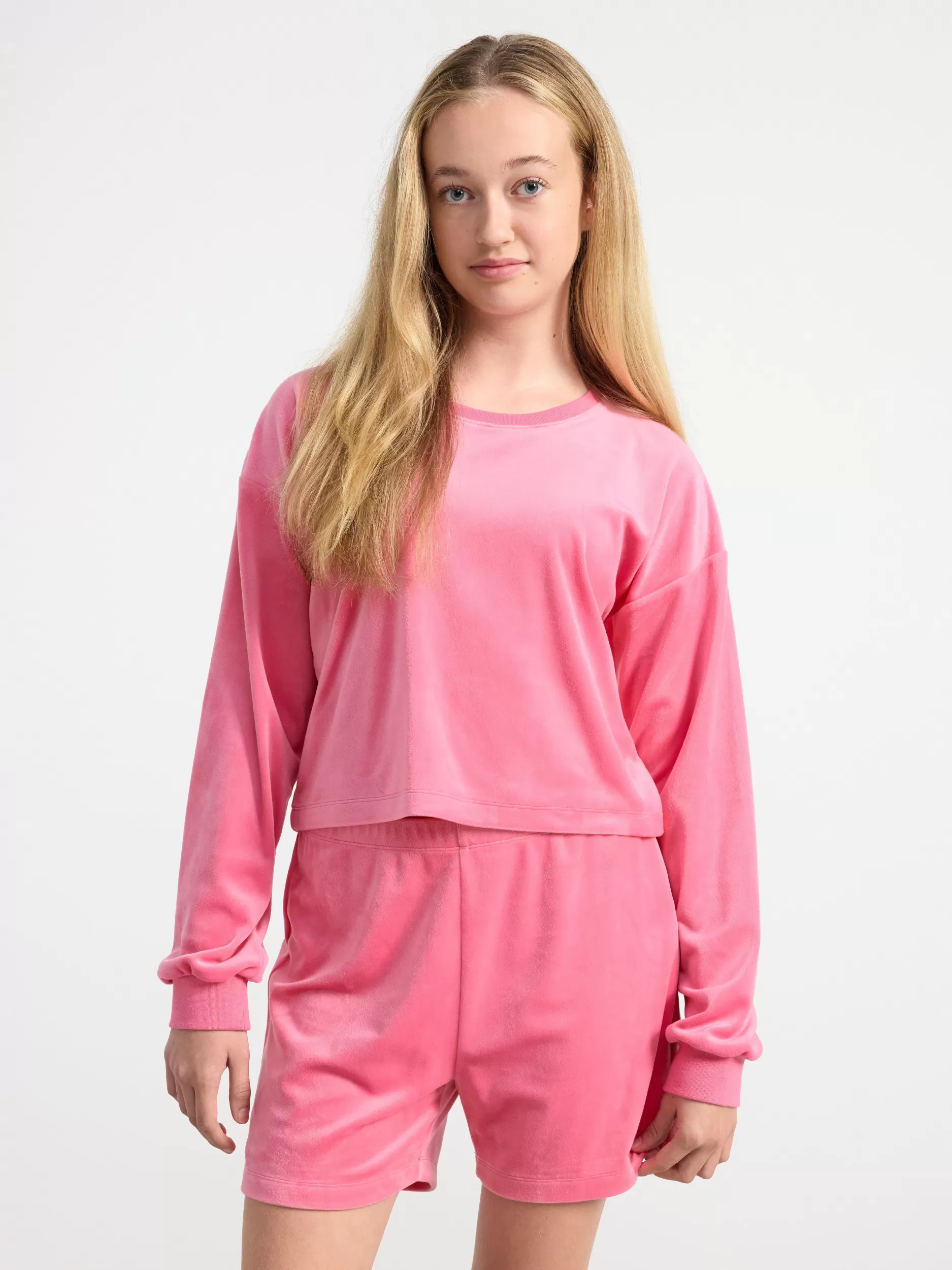 Lindex Nattøy<Pyjamassett I Velur Pink