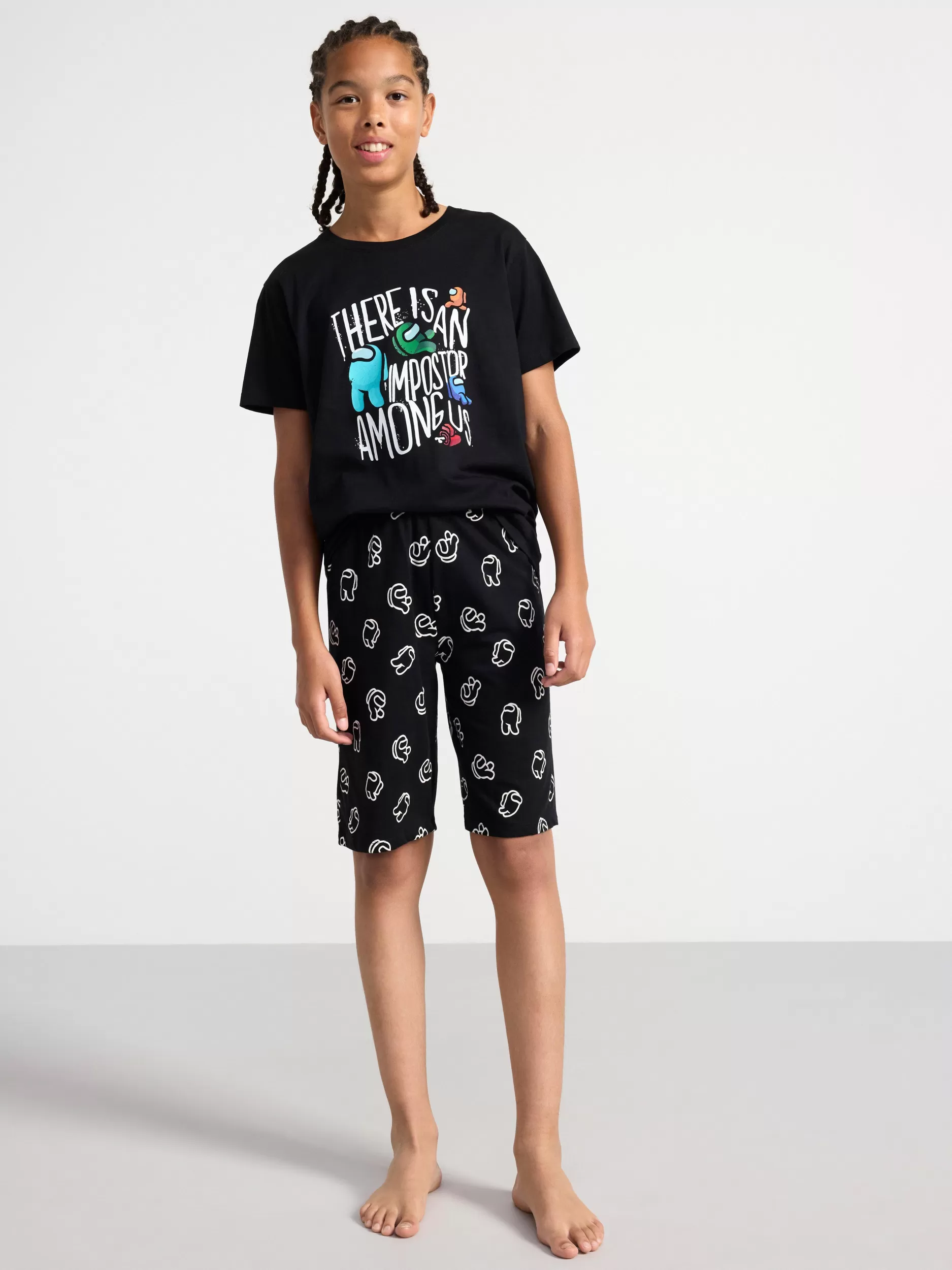 Lindex Nattøy<Pyjamassett Med Among Us Black