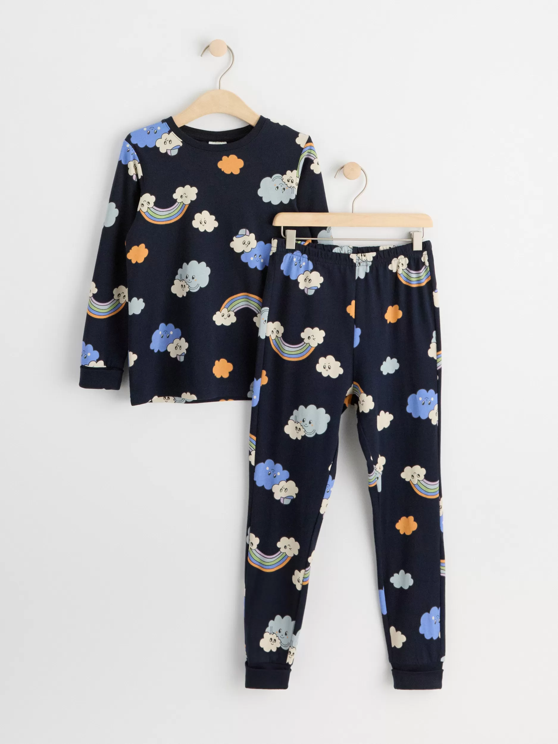 Lindex Nattøy<Pyjamassett Med Monster Dark Navy