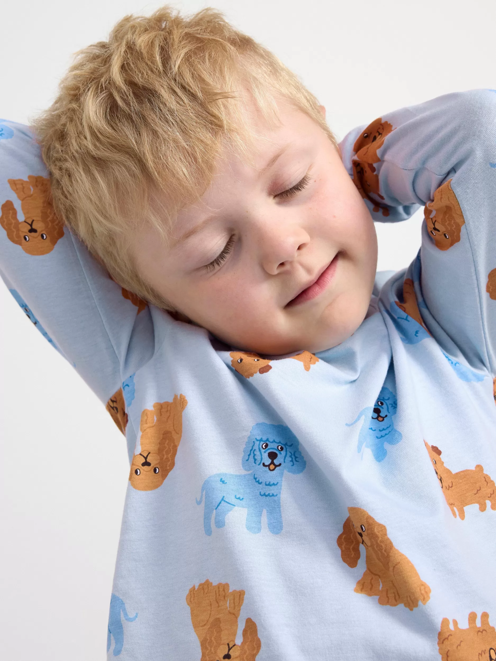 Lindex Nattøy<Pyjamassett Med Overdel Og Bukse Light Blue
