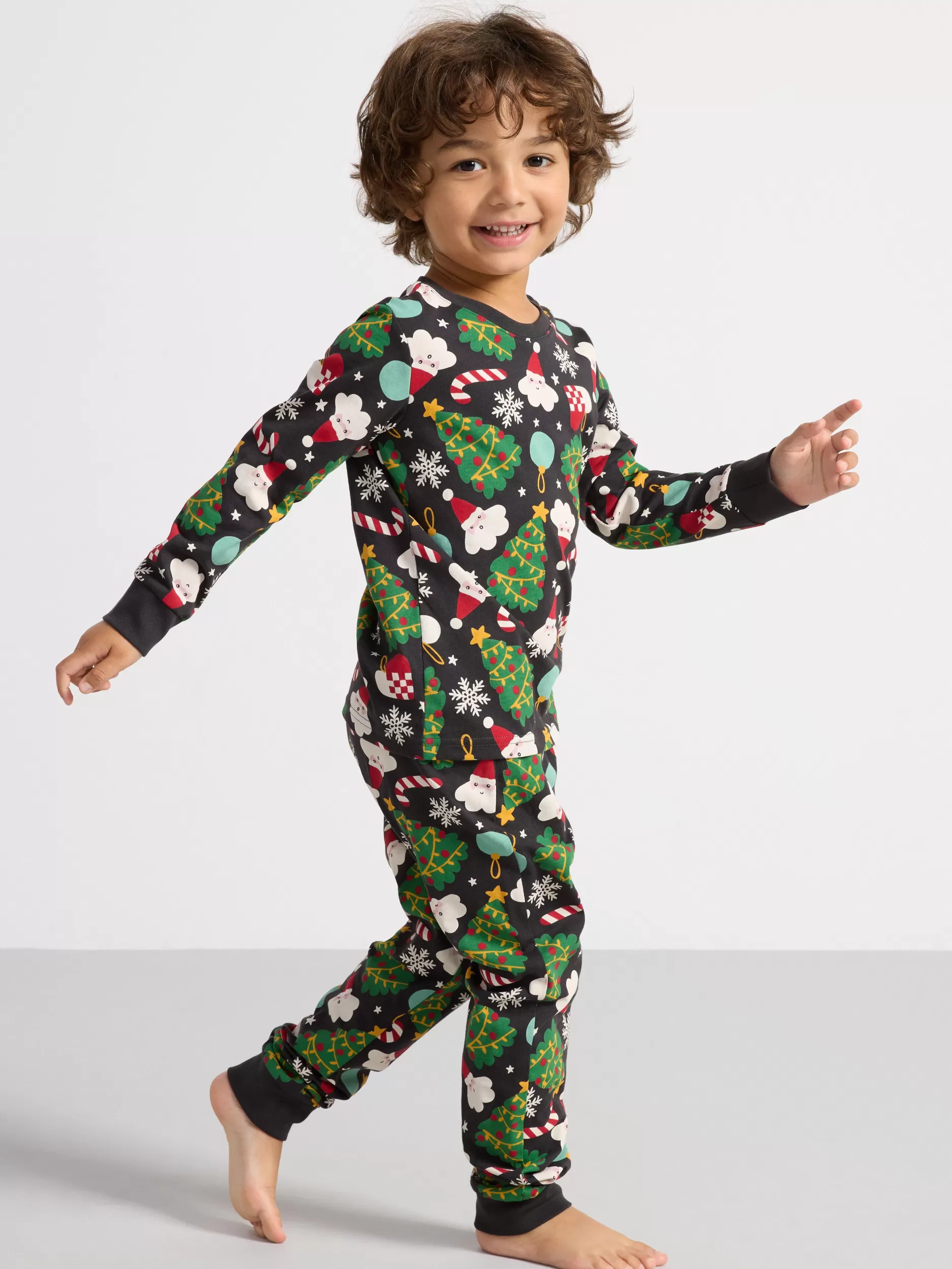 Lindex Nattøy<Pyjamassett Med Overdel Og Bukse Offblack