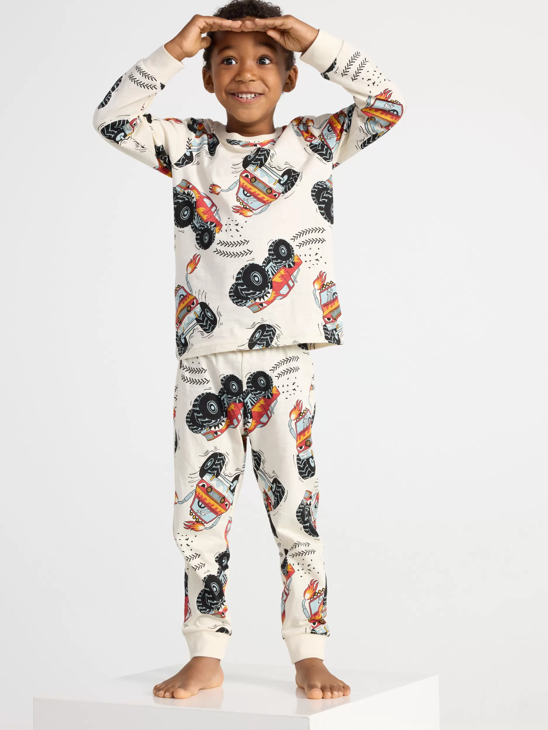Lindex Nattøy<Pyjamassett Med Overdel Og Bukse Light Beige